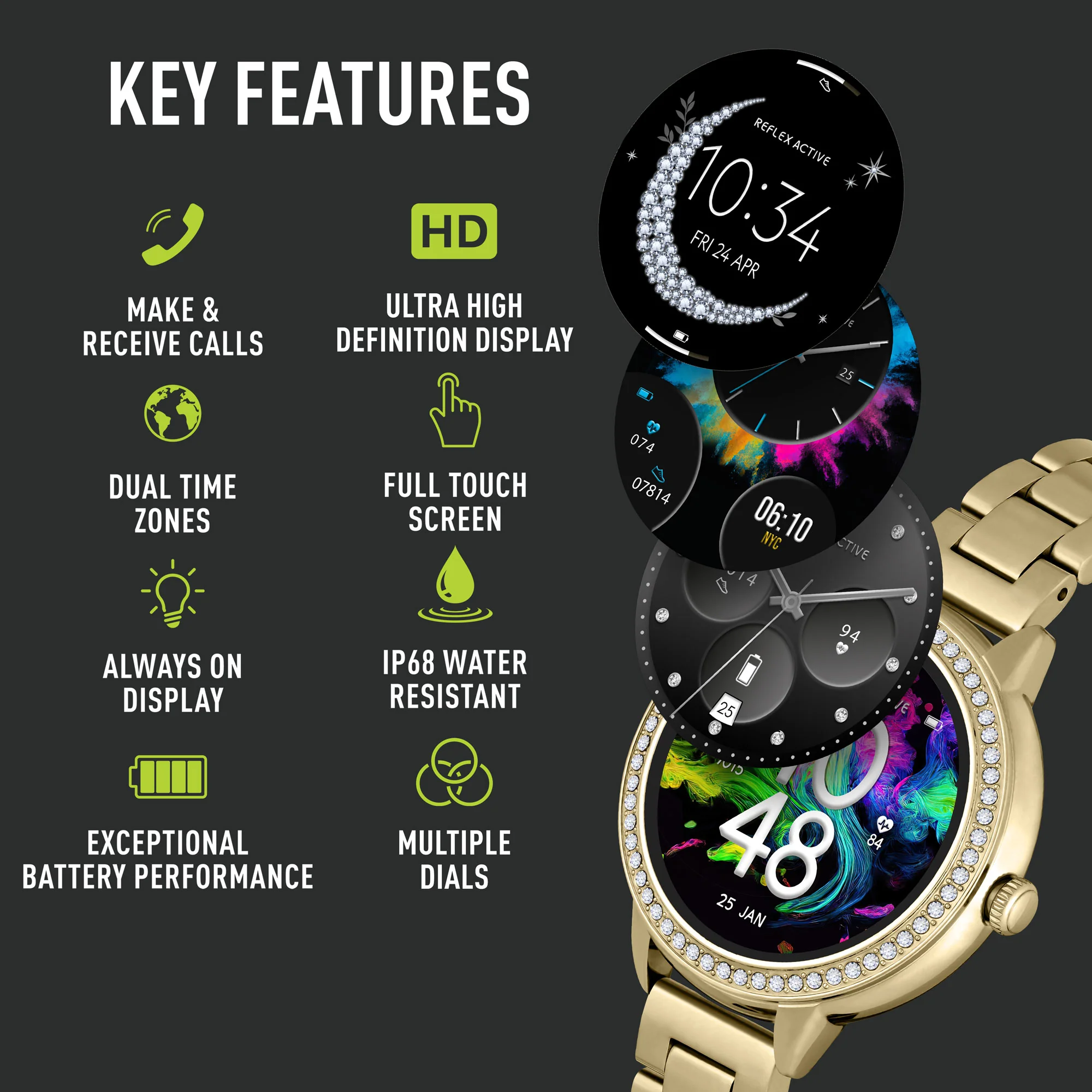 Reflex Active Series 41 Amoled Smart Calling Watch RA41-4098 - Image 4