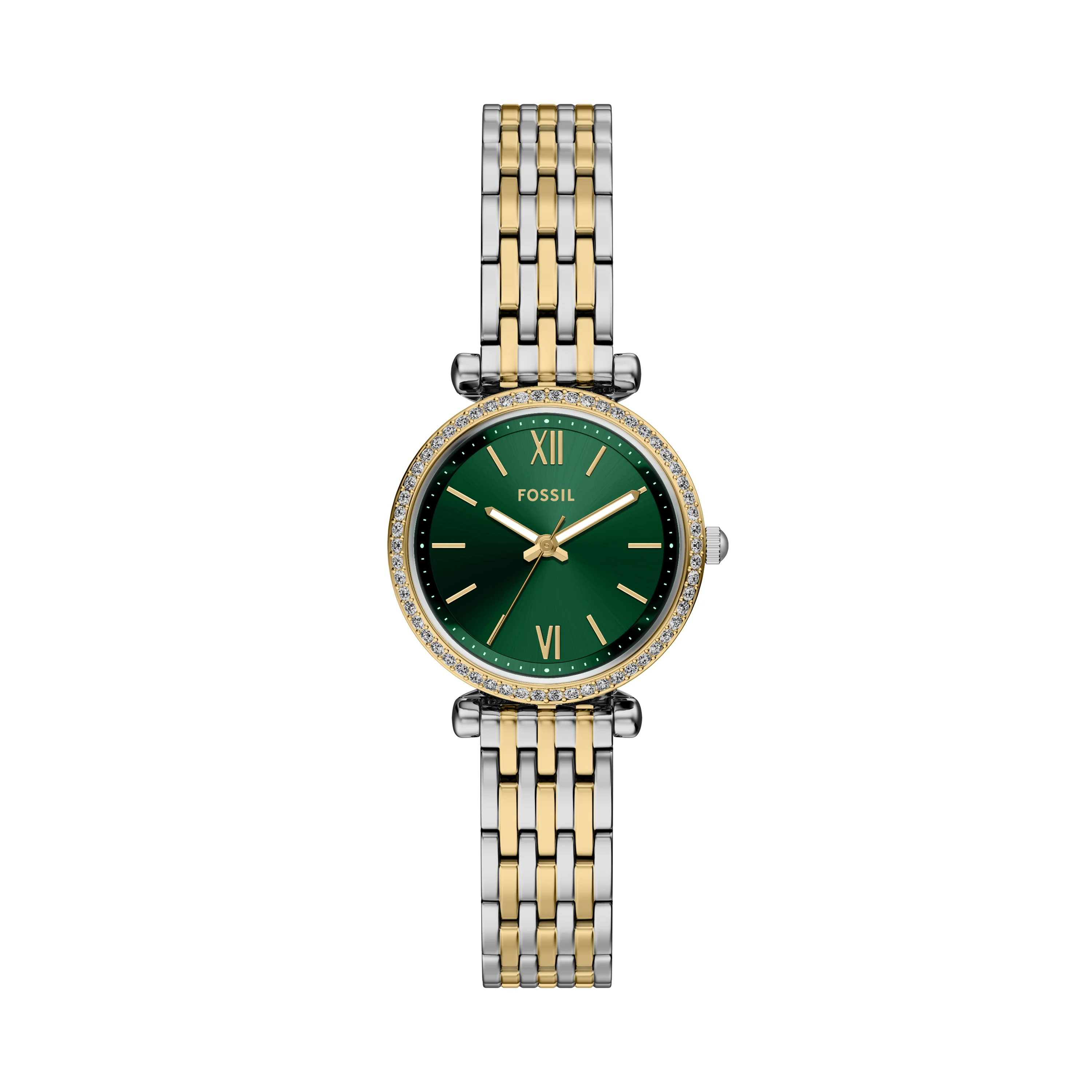 Fossil Carlie Three Hand Two Tone Stainless Steel Watch ES5439