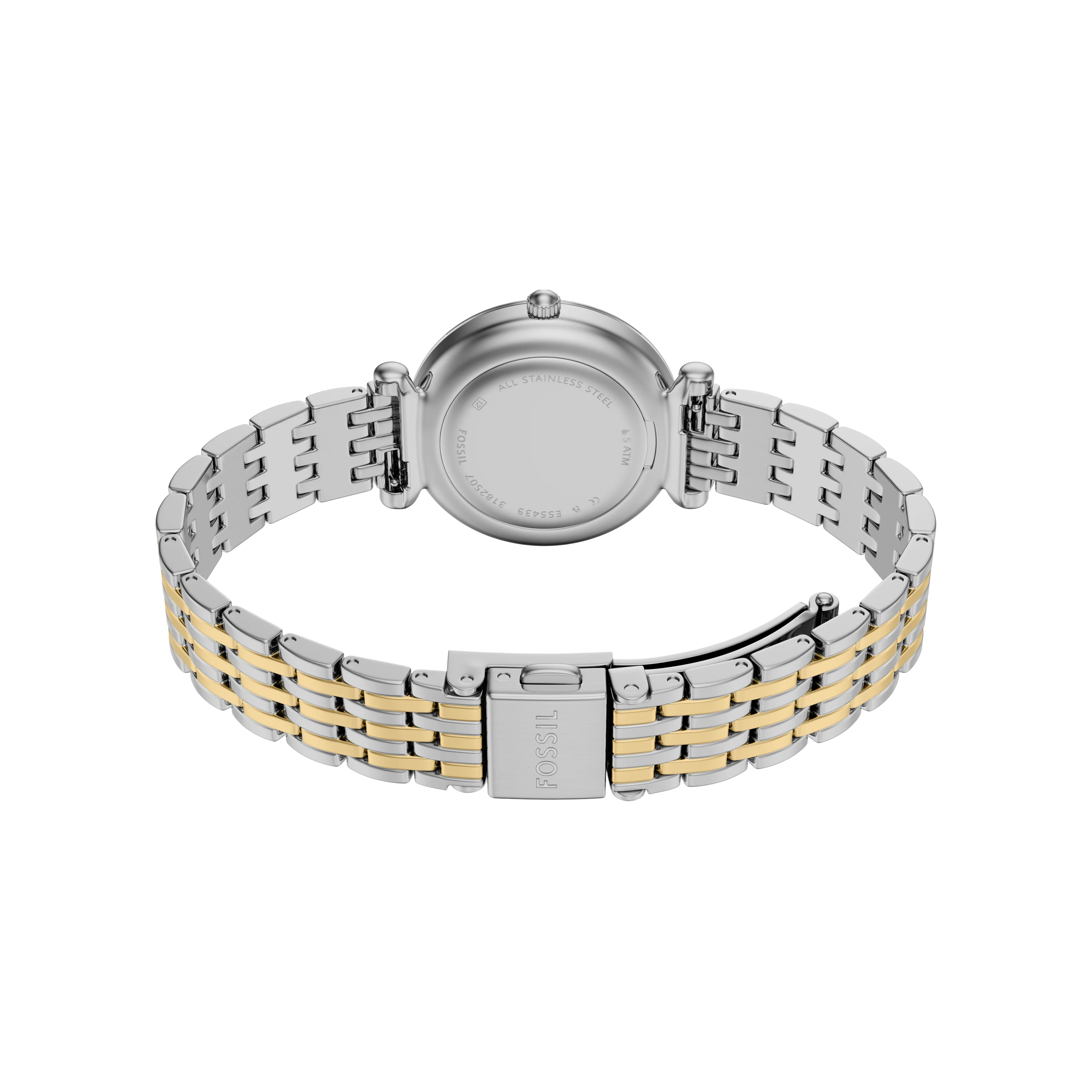 Fossil Carlie Three Hand Two Tone Stainless Steel Watch ES5439 - Image 4