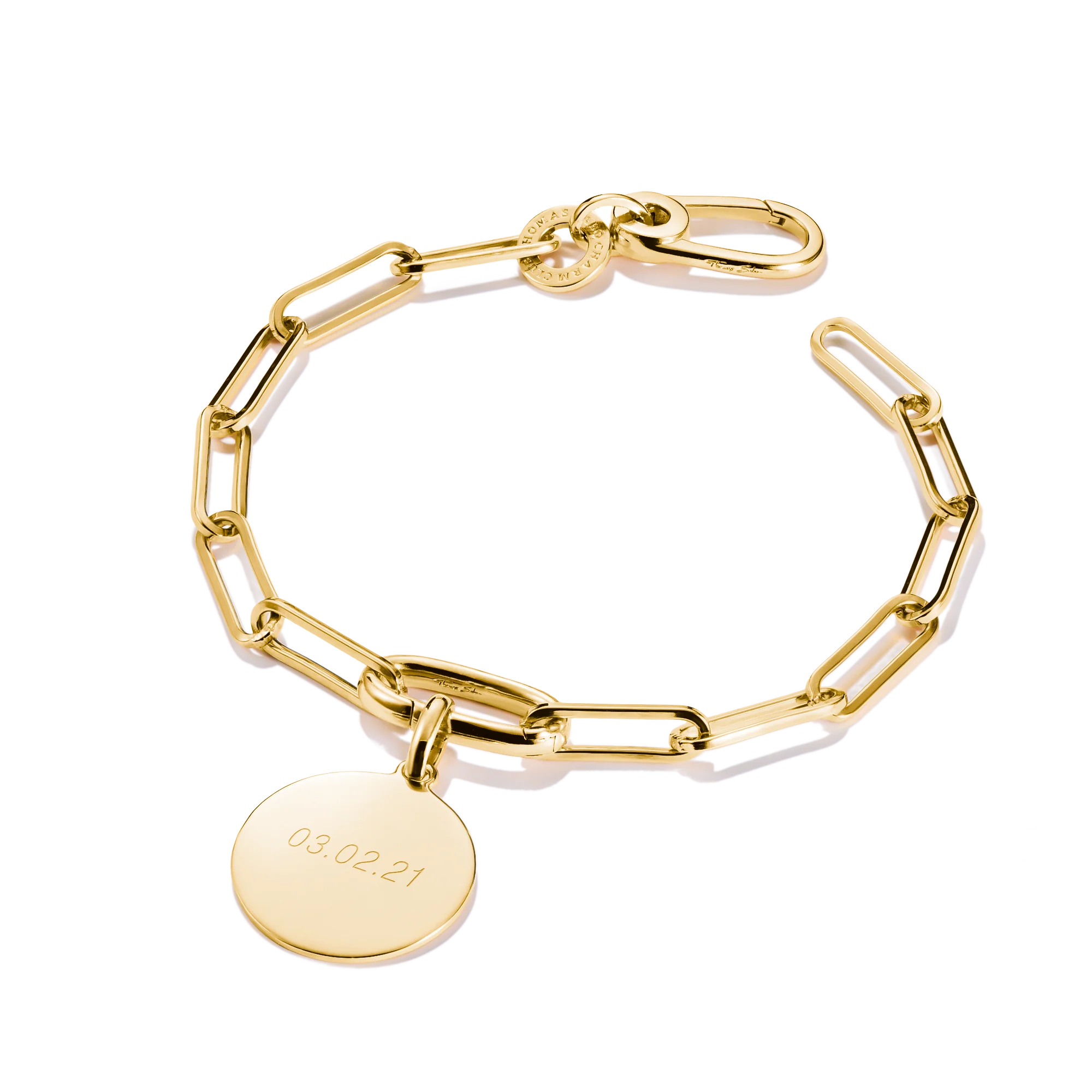 THOMAS SABO Connect Charm bracelet Paperclip Gold