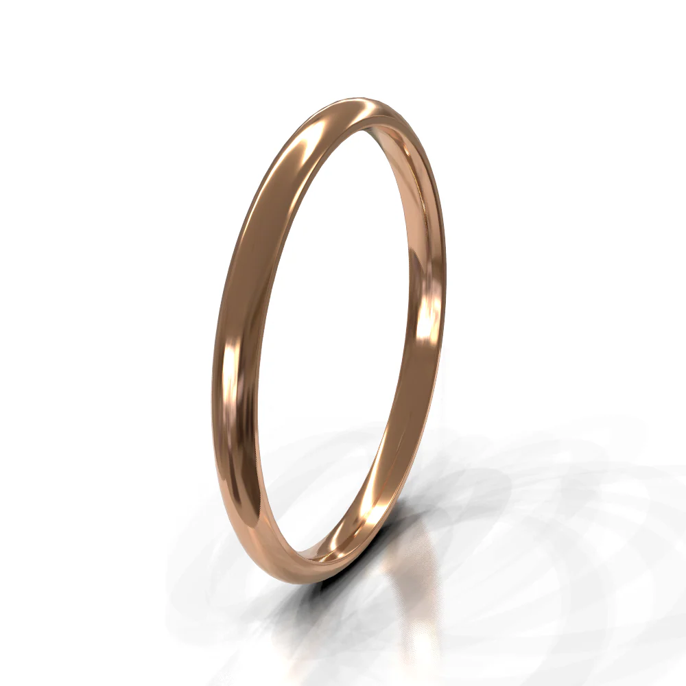 9ct Rose Gold 2.5mm Plain Band