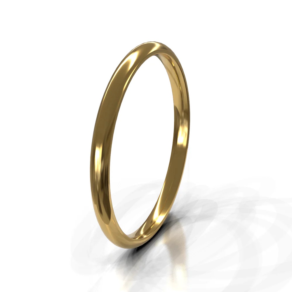 9ct Yellow Gold 2.5mm Plain Band