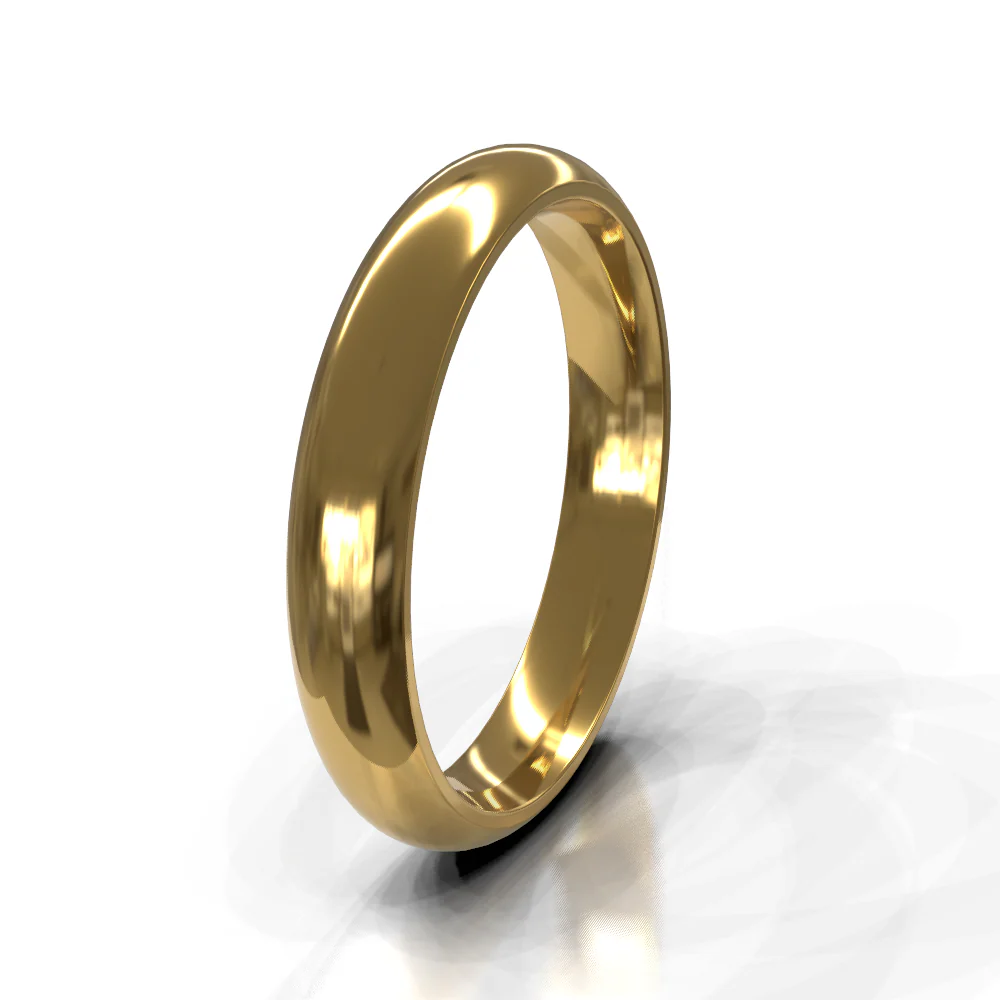 9ct Yellow Gold 4.0mm Plain Band
