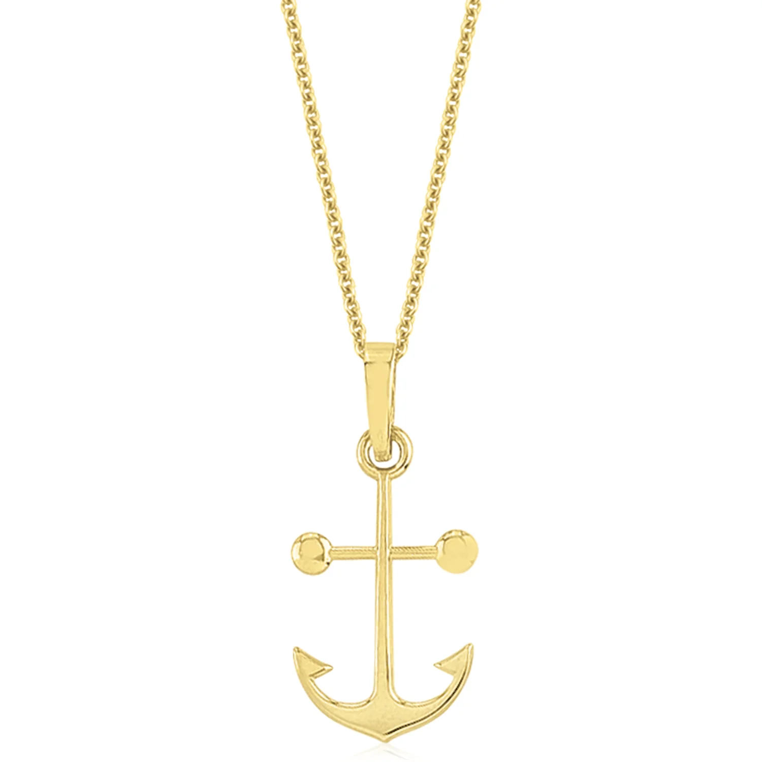9ct Yellow Gold Anchor Pendant
