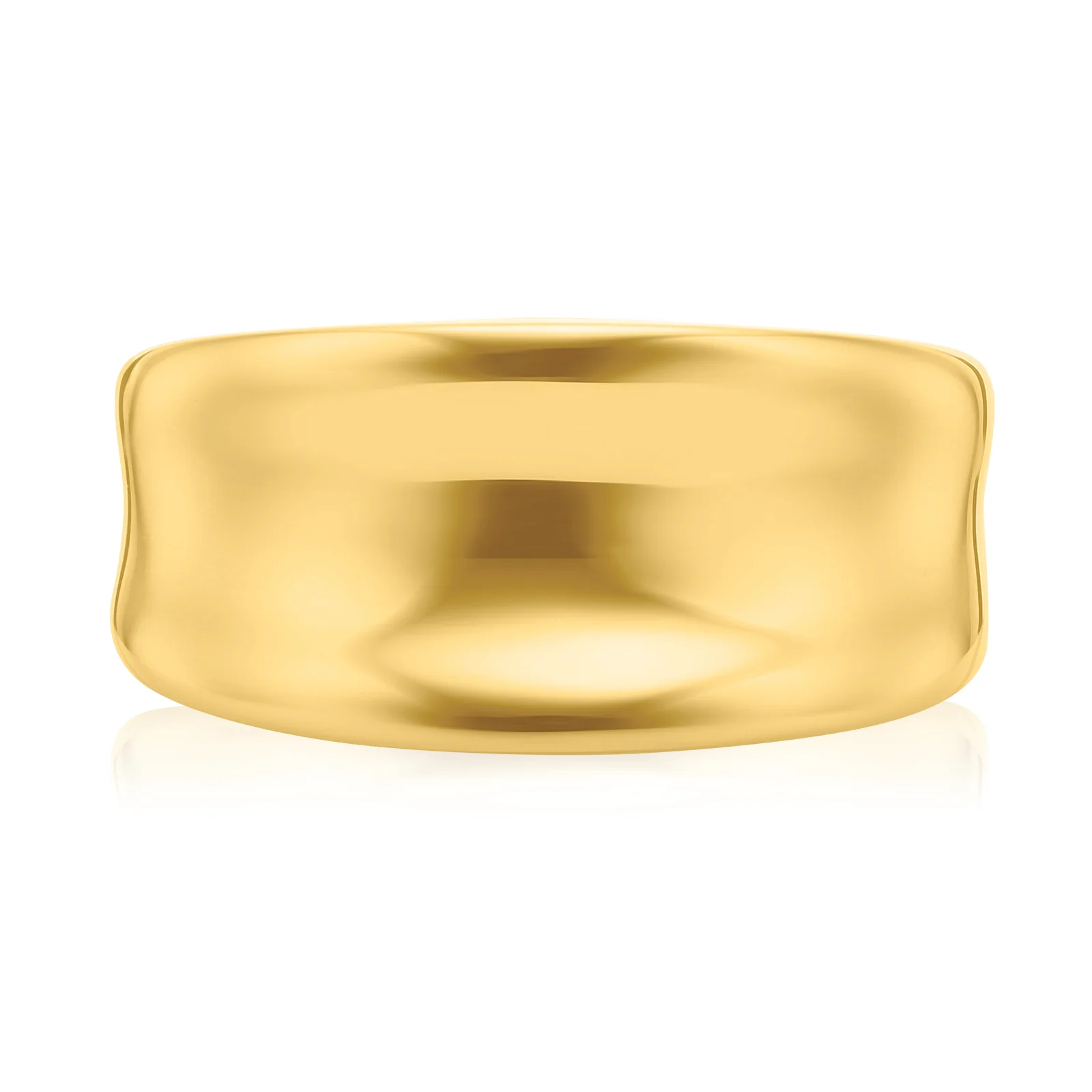 9ct Yellow Gold Concave Ring