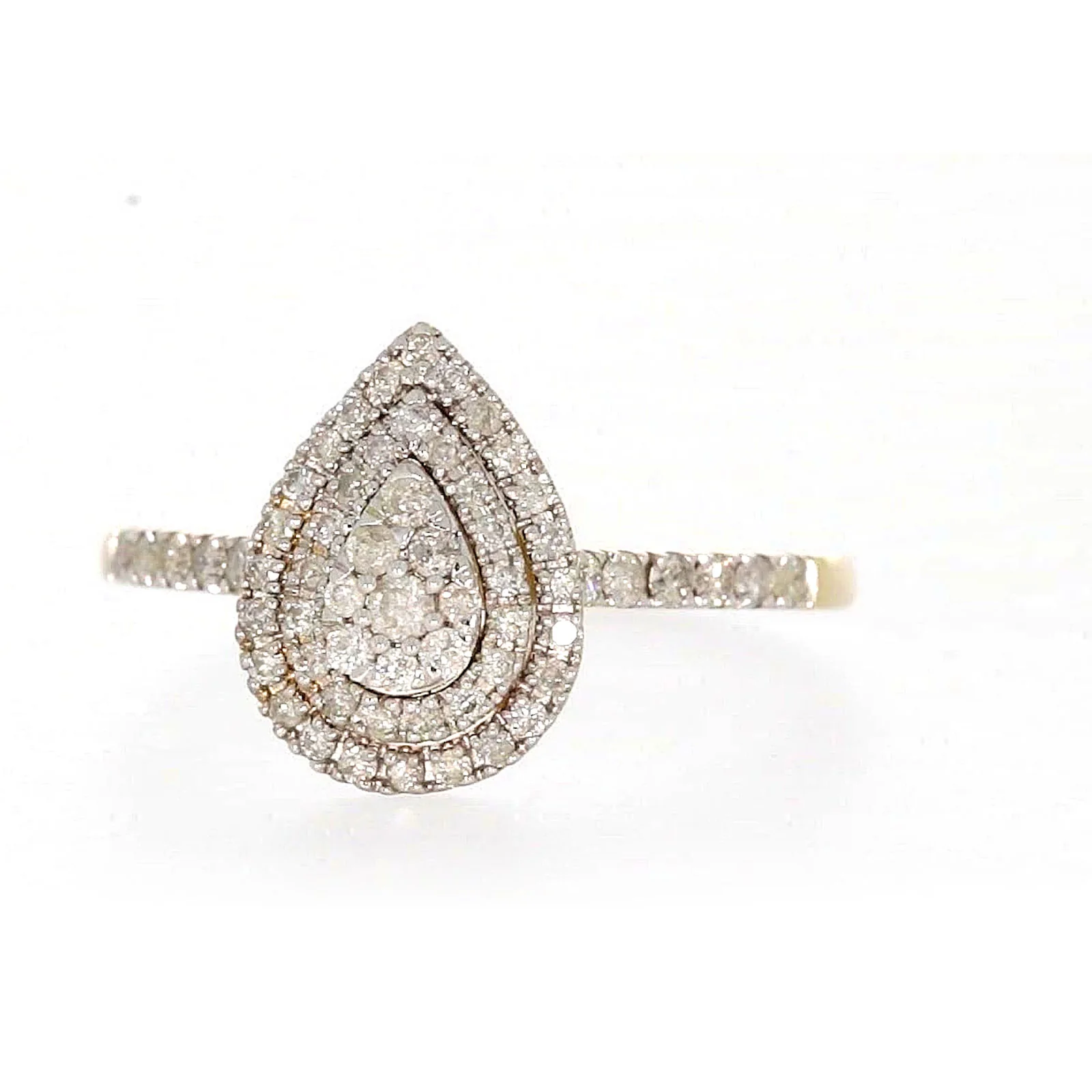 9ct Yellow Gold Round Brilliant Cut 1/2 CARAT tw of Diamonds Ring - Image 2