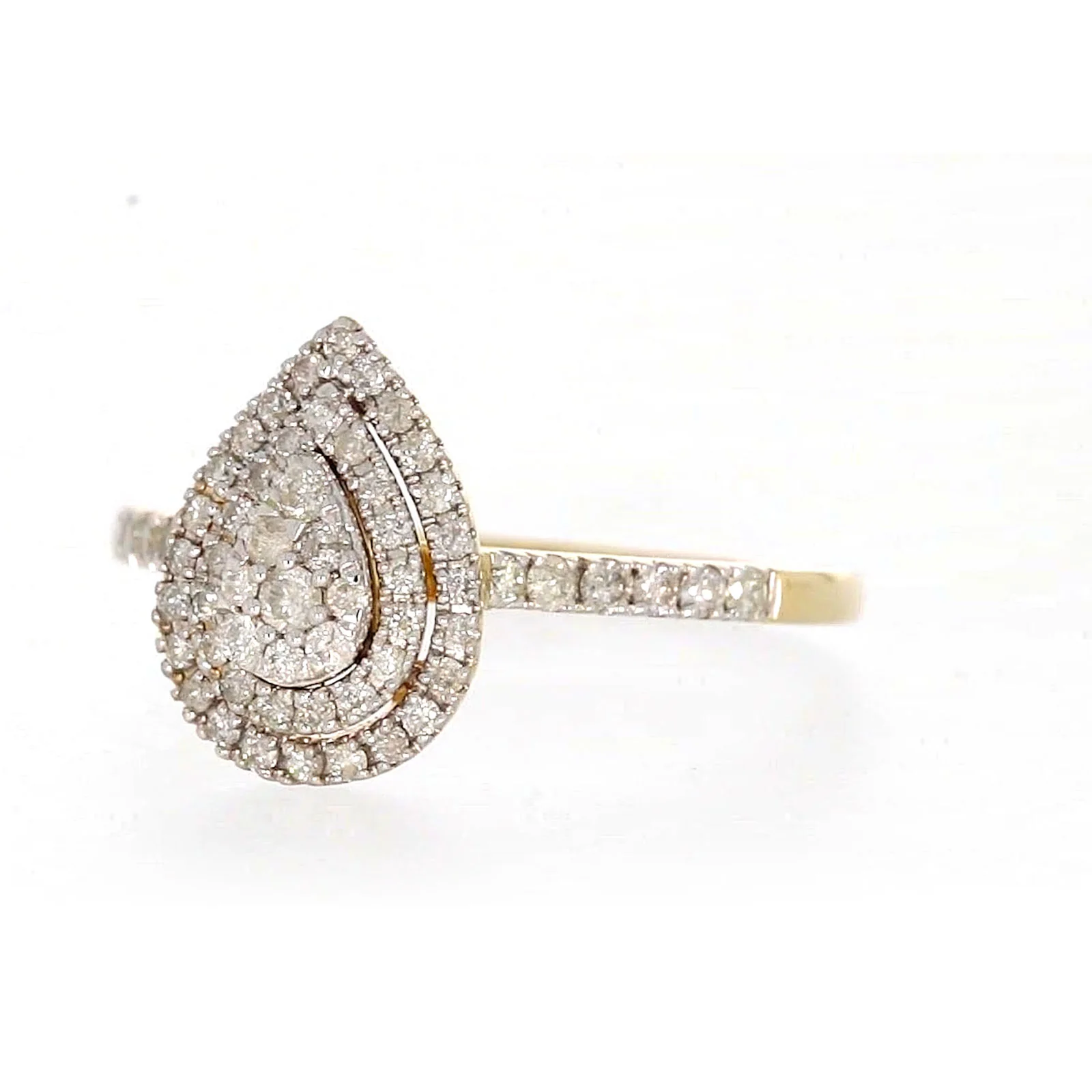 9ct Yellow Gold Round Brilliant Cut 1/2 CARAT tw of Diamonds Ring - Image 5
