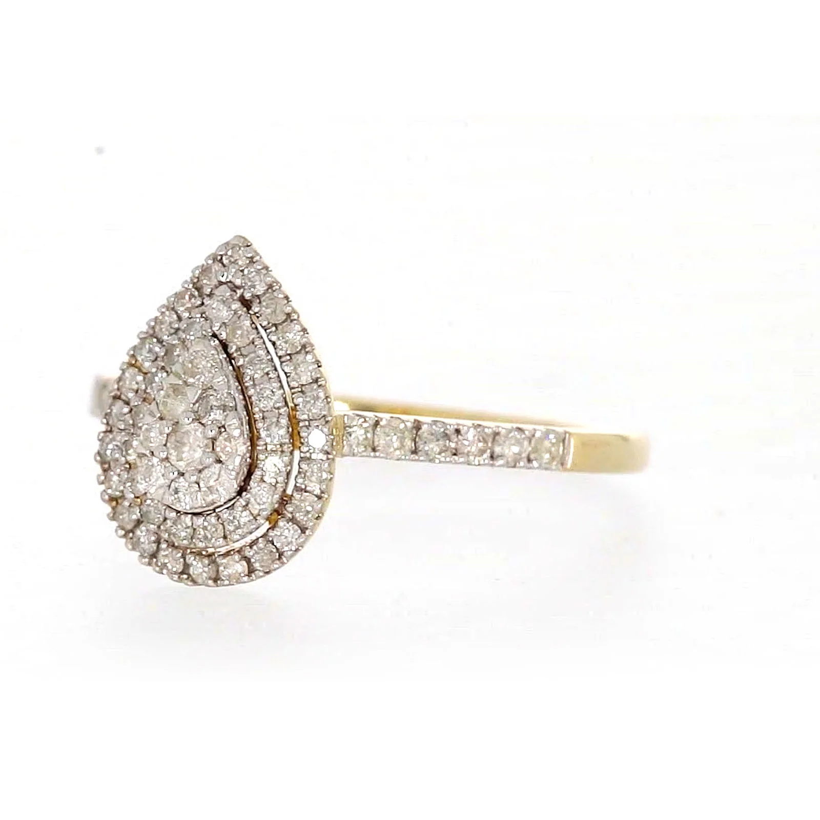 9ct Yellow Gold Round Brilliant Cut 1/2 CARAT tw of Diamonds Ring - Image 6