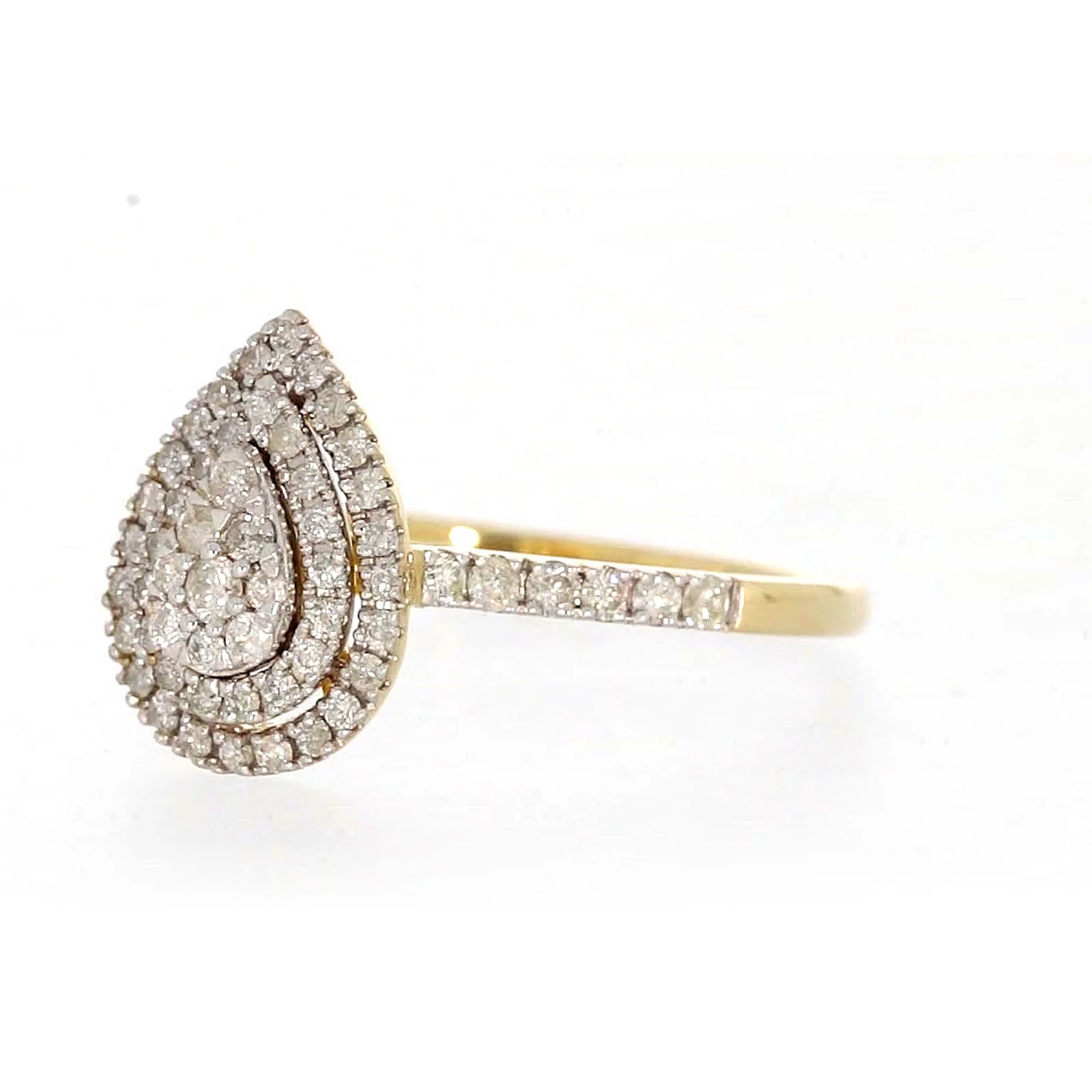9ct Yellow Gold Round Brilliant Cut 1/2 CARAT tw of Diamonds Ring - Image 7