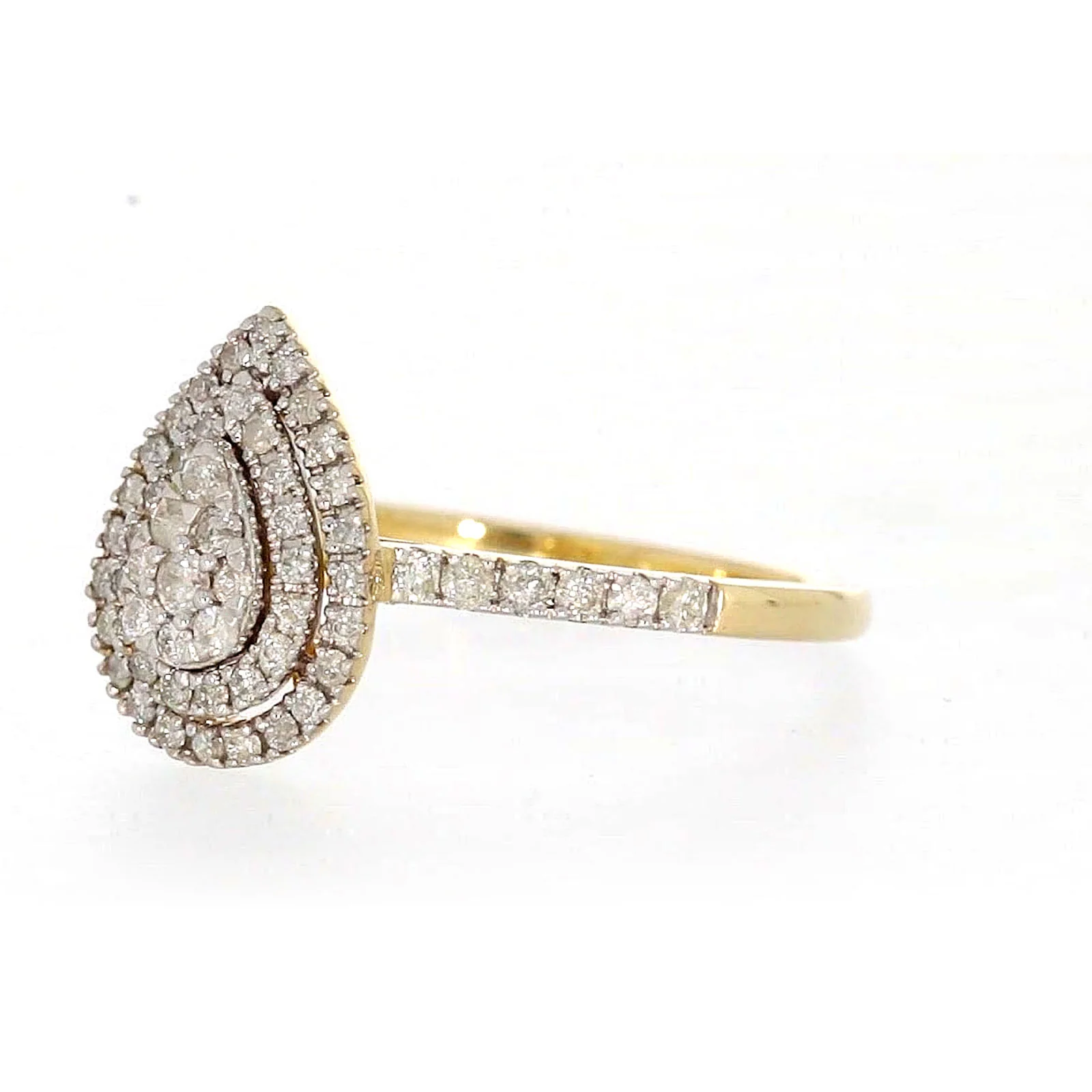 9ct Yellow Gold Round Brilliant Cut 1/2 CARAT tw of Diamonds Ring - Image 8