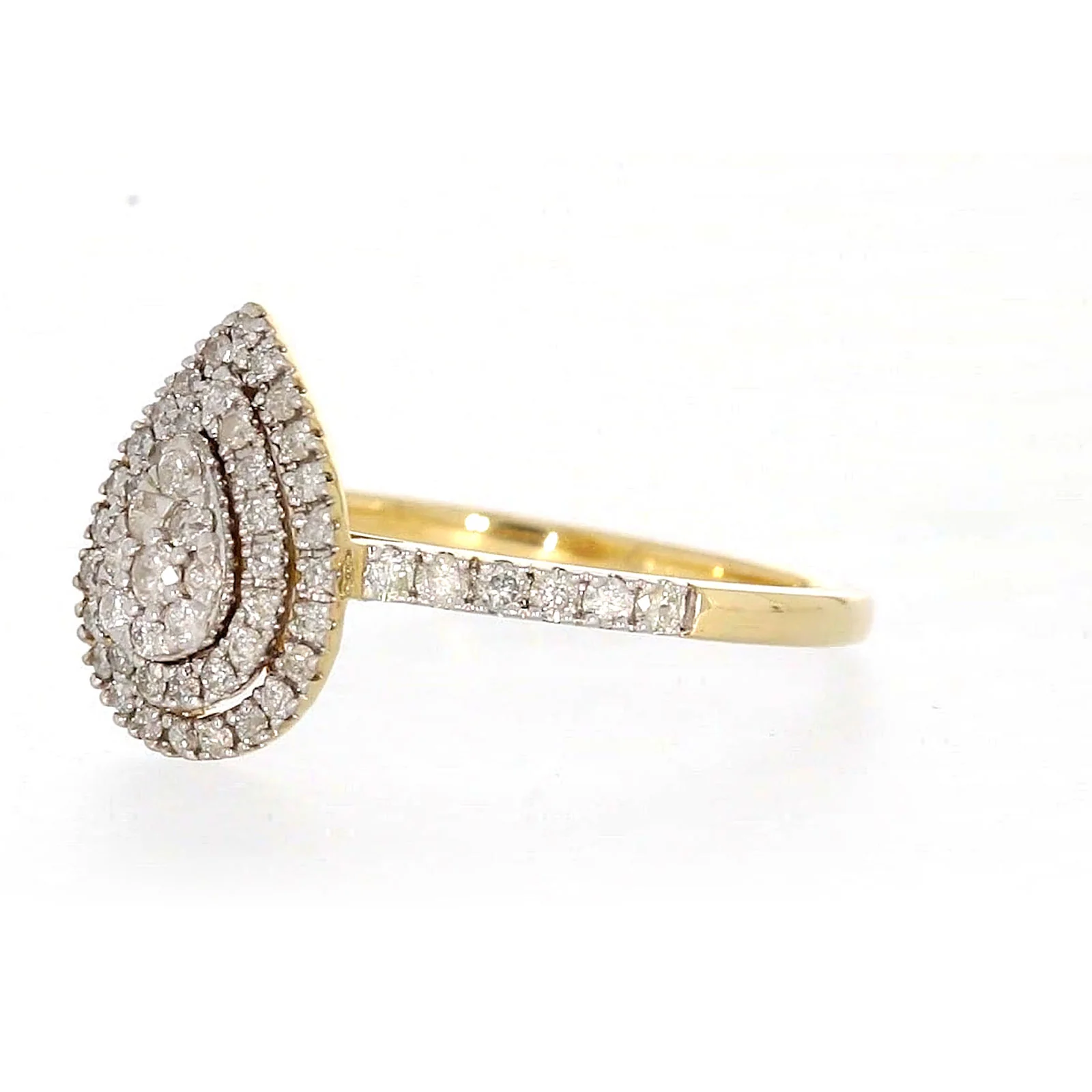 9ct Yellow Gold Round Brilliant Cut 1/2 CARAT tw of Diamonds Ring - Image 9