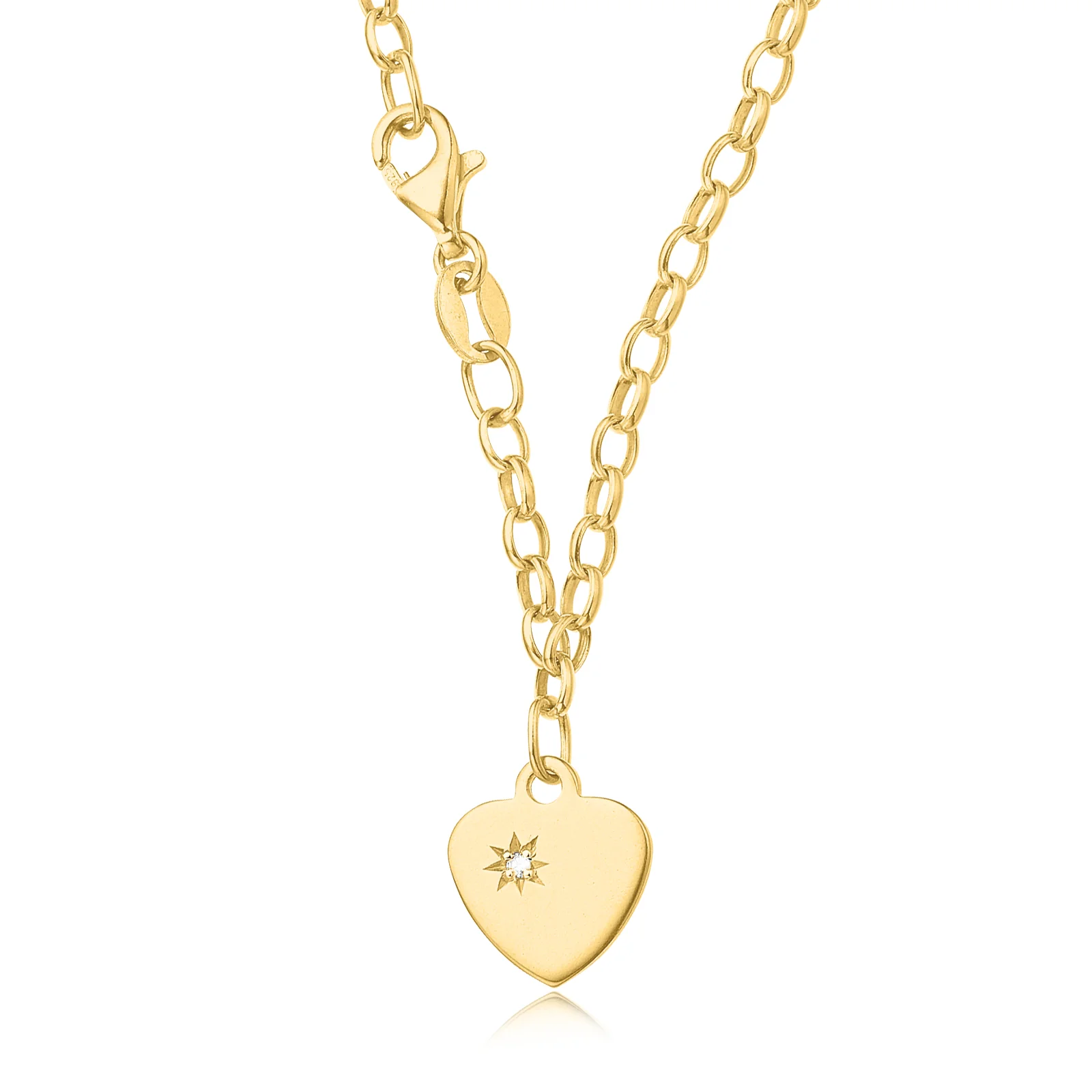 9ct Yellow Gold Triple Drop Necklace