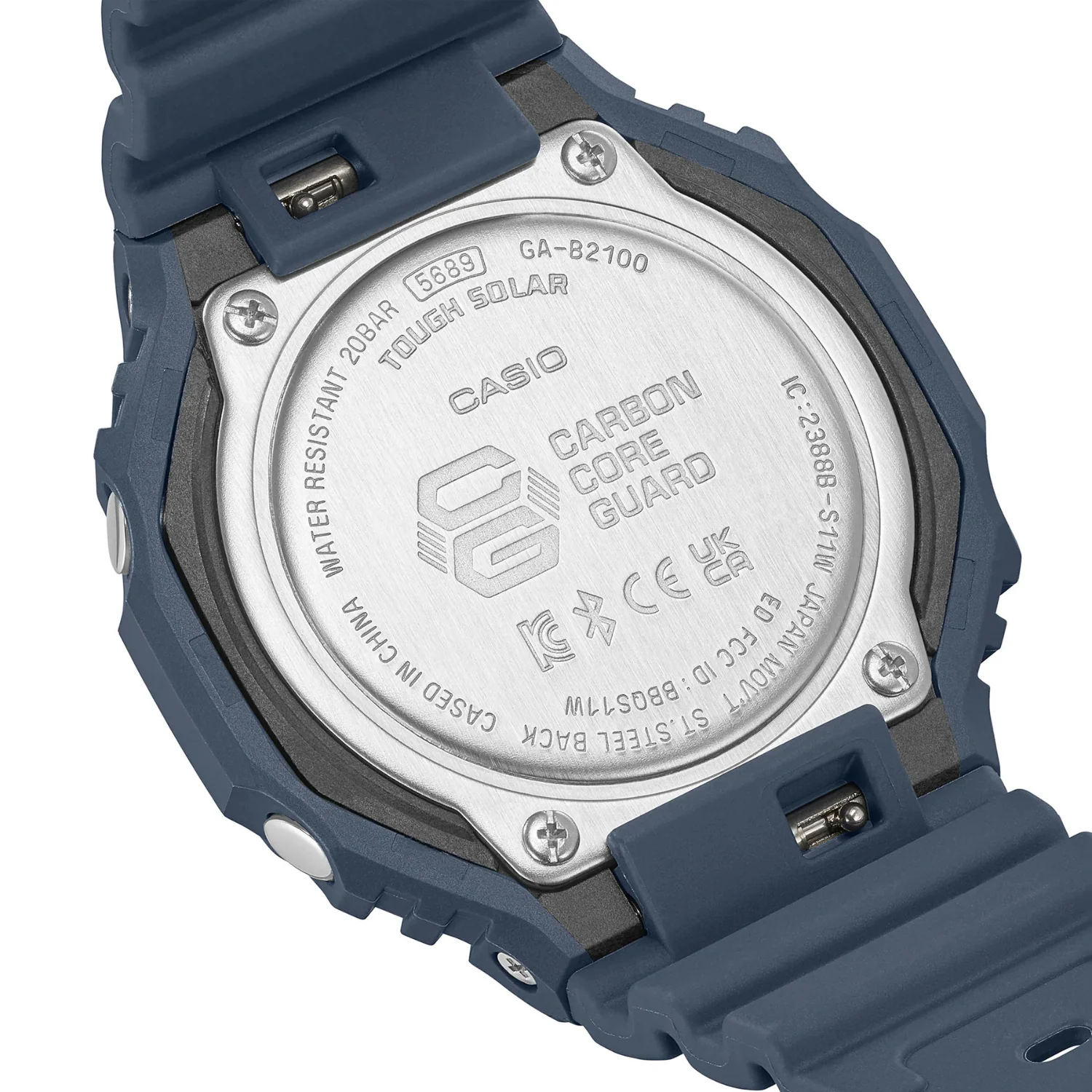Casio G-Shock Blue Resin Watch Bluetooth Solar -GA-B2100-2A - Image 3
