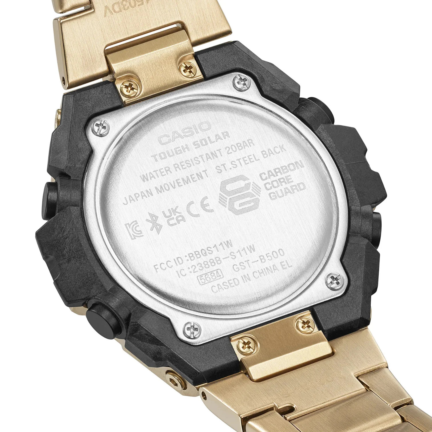 Casio G-Shock Steel Gold Watch GST-B500GD-9A - Image 2