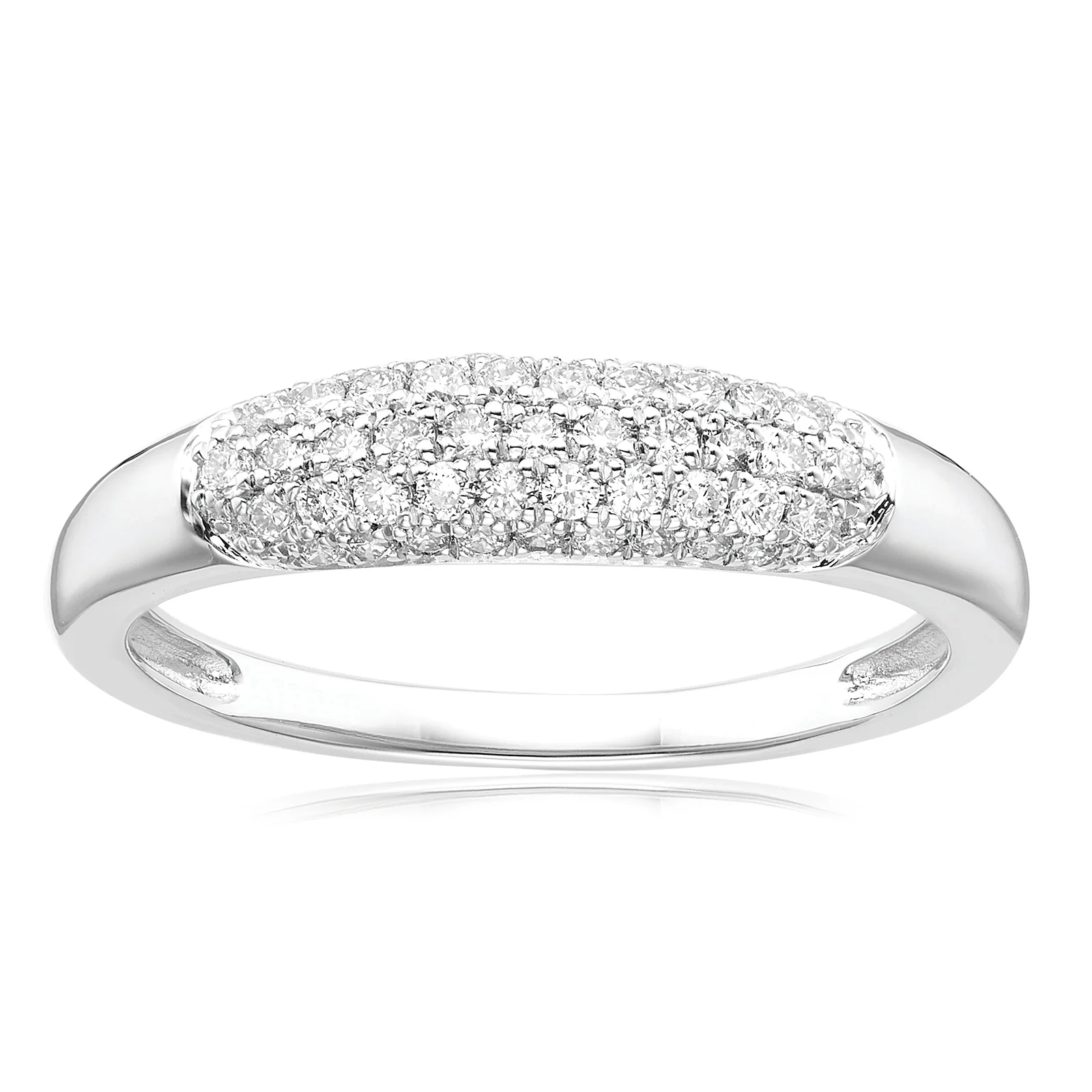 Celebration 9ct White Gold with Round Brilliant Cut 0.33 CARATtw of Lab Grown Diamond Dress Ring