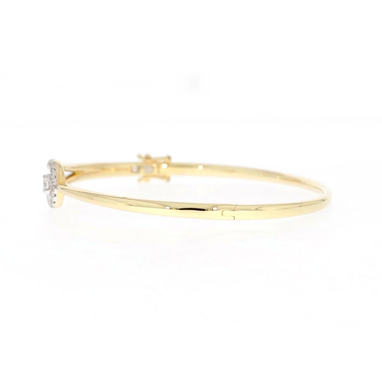 Celebration 9ct Yellow and White Gold with Round Brilliant Cut 1 Carat tw of Lab Grown Diamond Bangle - Image 16