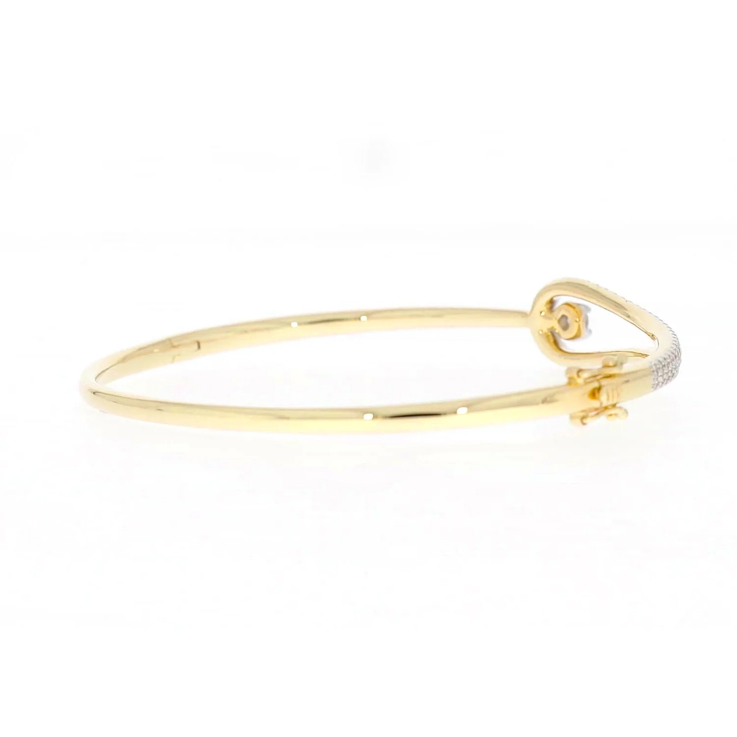 Celebration 9ct Yellow and White Gold with Round Brilliant Cut 1 Carat tw of Lab Grown Diamond Bangle - Image 46