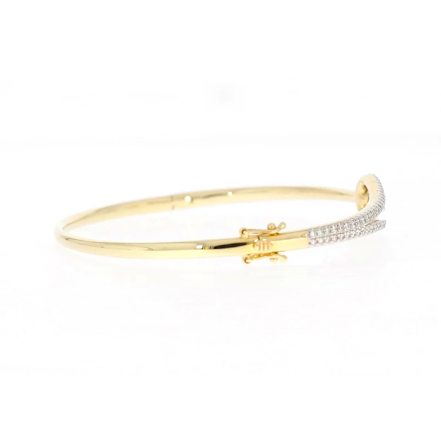 Celebration 9ct Yellow and White Gold with Round Brilliant Cut 1 Carat tw of Lab Grown Diamond Bangle - Image 52
