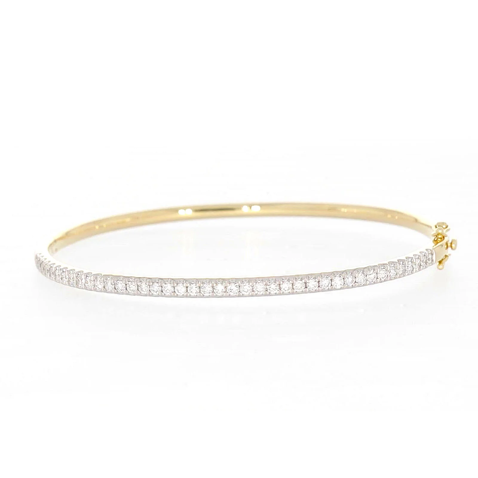 Celebration 9ct Yellow Gold Round Brilliant Cut 1 Carat tw of Lab Grown Diamonds Bangle - Image 2
