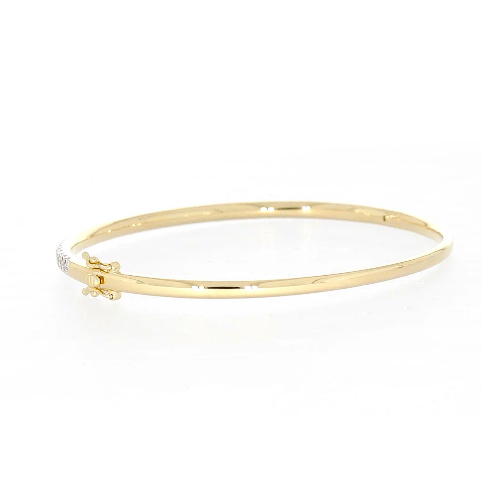 Celebration 9ct Yellow Gold Round Brilliant Cut 1 Carat tw of Lab Grown Diamonds Bangle - Image 28