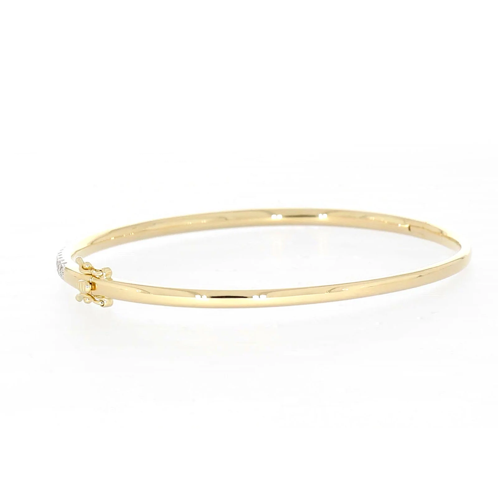 Celebration 9ct Yellow Gold Round Brilliant Cut 1 Carat tw of Lab Grown Diamonds Bangle - Image 29