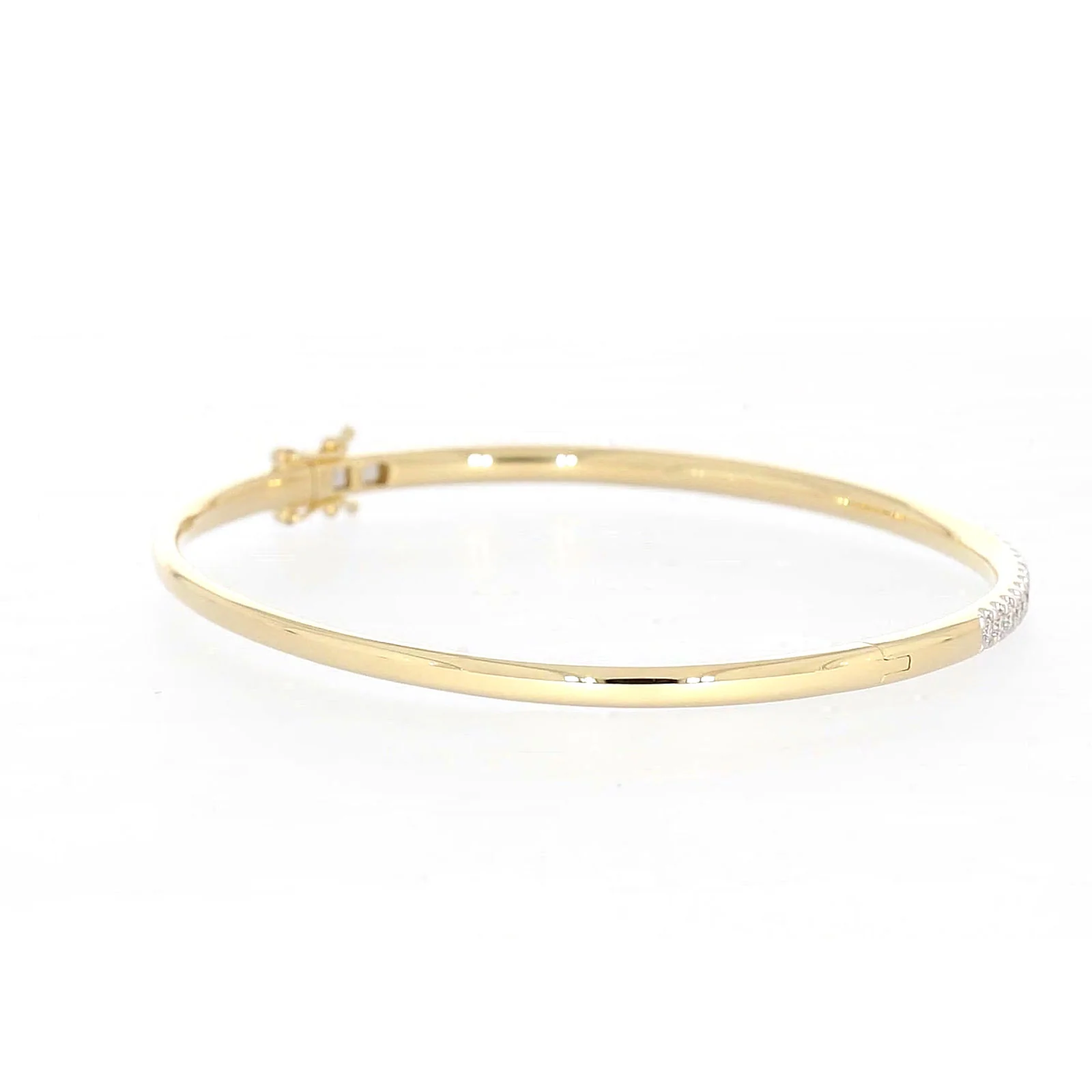 Celebration 9ct Yellow Gold Round Brilliant Cut 1 Carat tw of Lab Grown Diamonds Bangle - Image 47