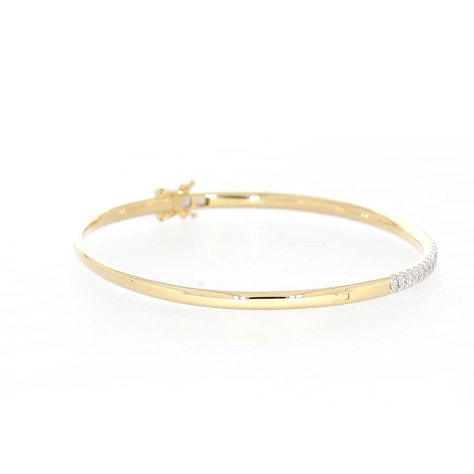 Celebration 9ct Yellow Gold Round Brilliant Cut 1 Carat tw of Lab Grown Diamonds Bangle - Image 50