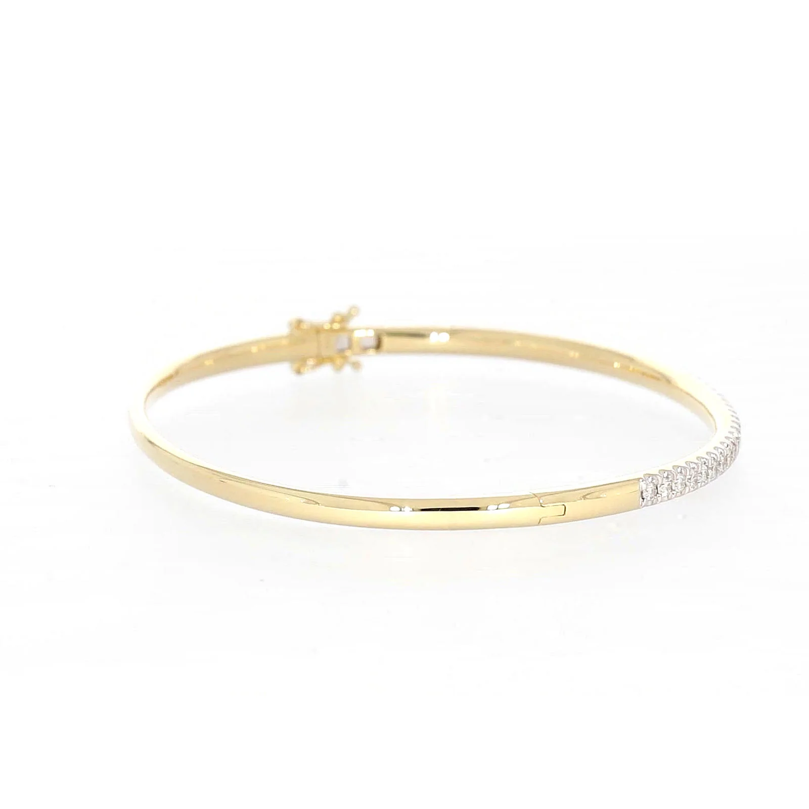 Celebration 9ct Yellow Gold Round Brilliant Cut 1 Carat tw of Lab Grown Diamonds Bangle - Image 51