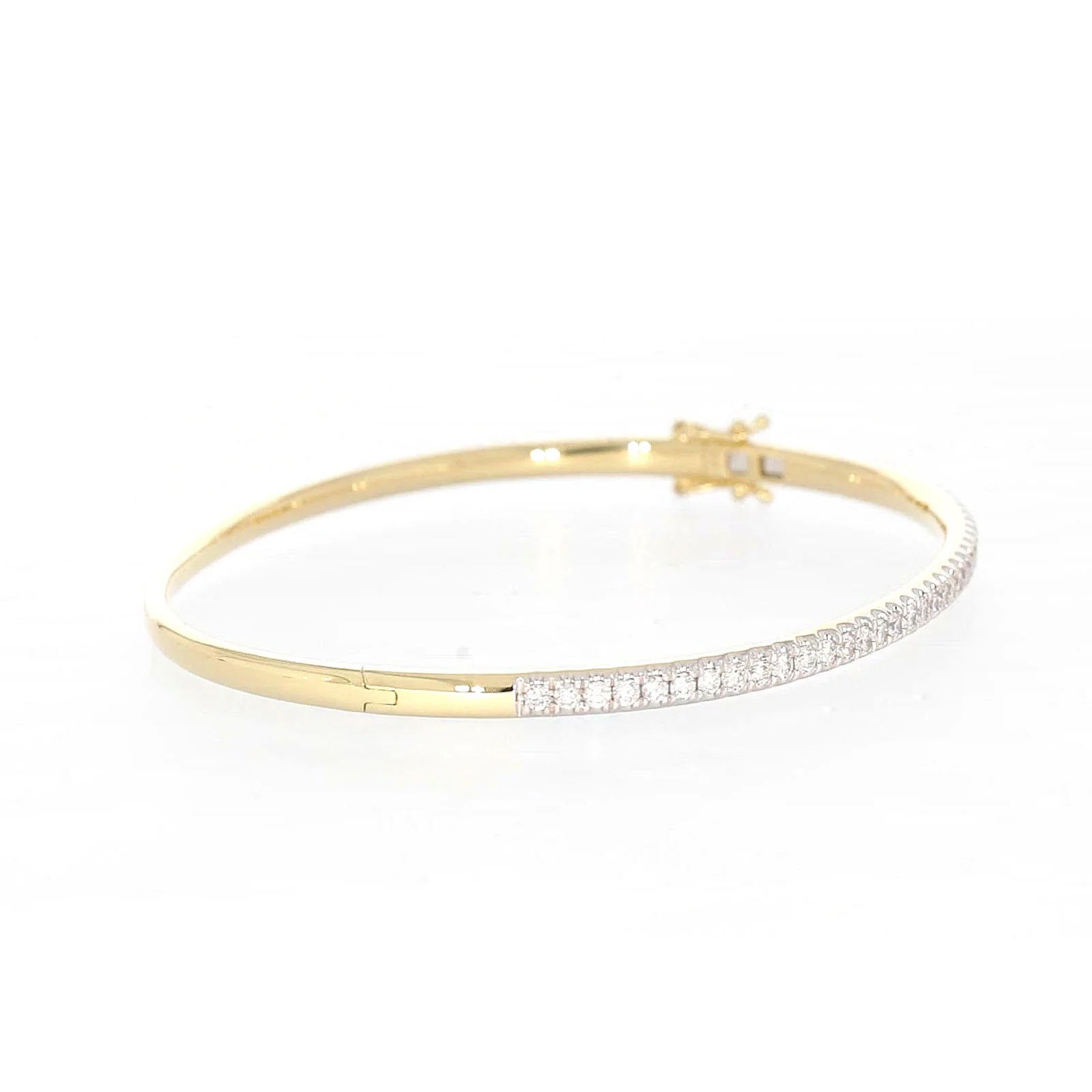 Celebration 9ct Yellow Gold Round Brilliant Cut 1 Carat tw of Lab Grown Diamonds Bangle - Image 59