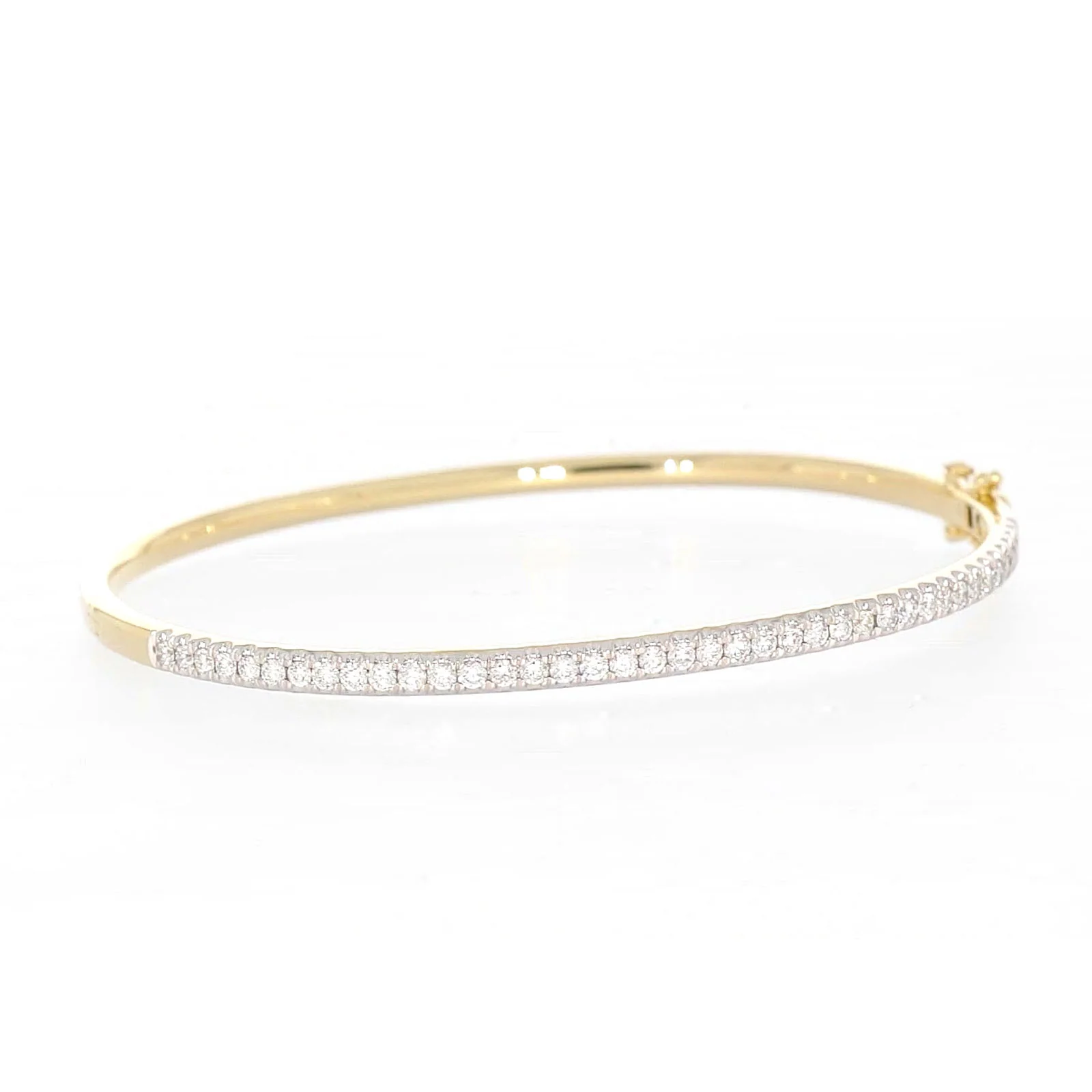 Celebration 9ct Yellow Gold Round Brilliant Cut 1 Carat tw of Lab Grown Diamonds Bangle - Image 69