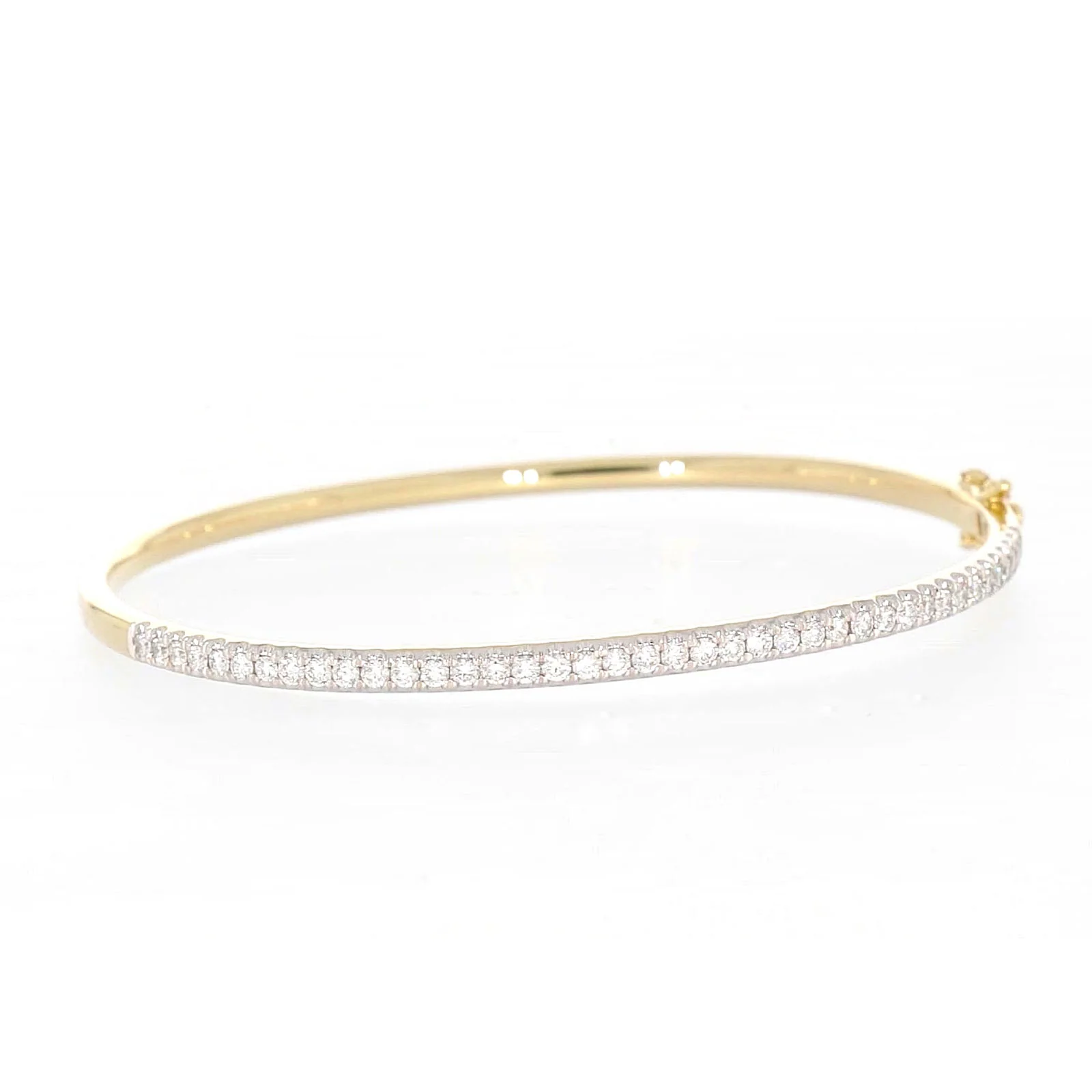 Celebration 9ct Yellow Gold Round Brilliant Cut 1 Carat tw of Lab Grown Diamonds Bangle - Image 70