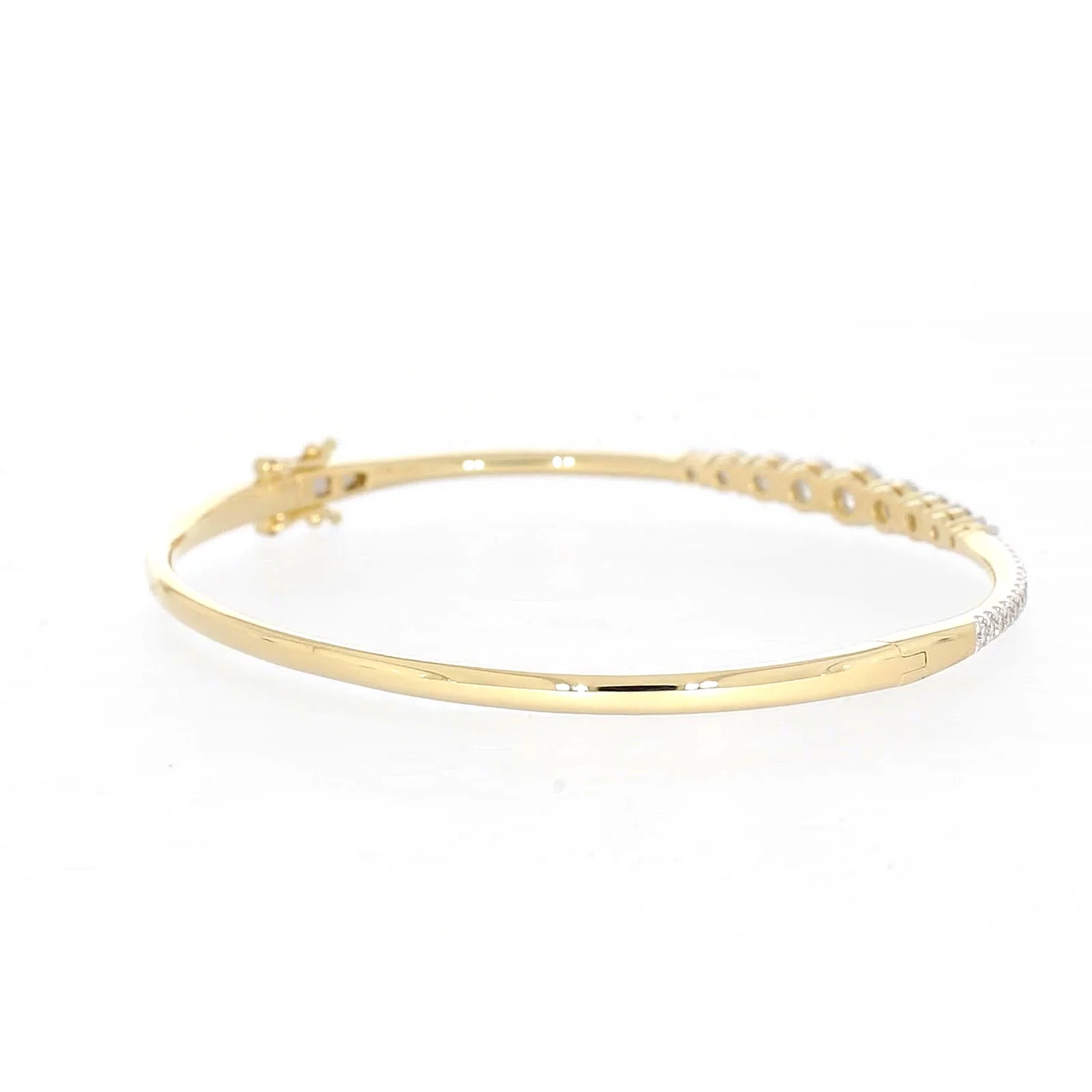 Celebration 9ct Yellow Gold Round Brilliant Cut 2 Carat tw of Lab Grown Diamonds Bangle - Image 46