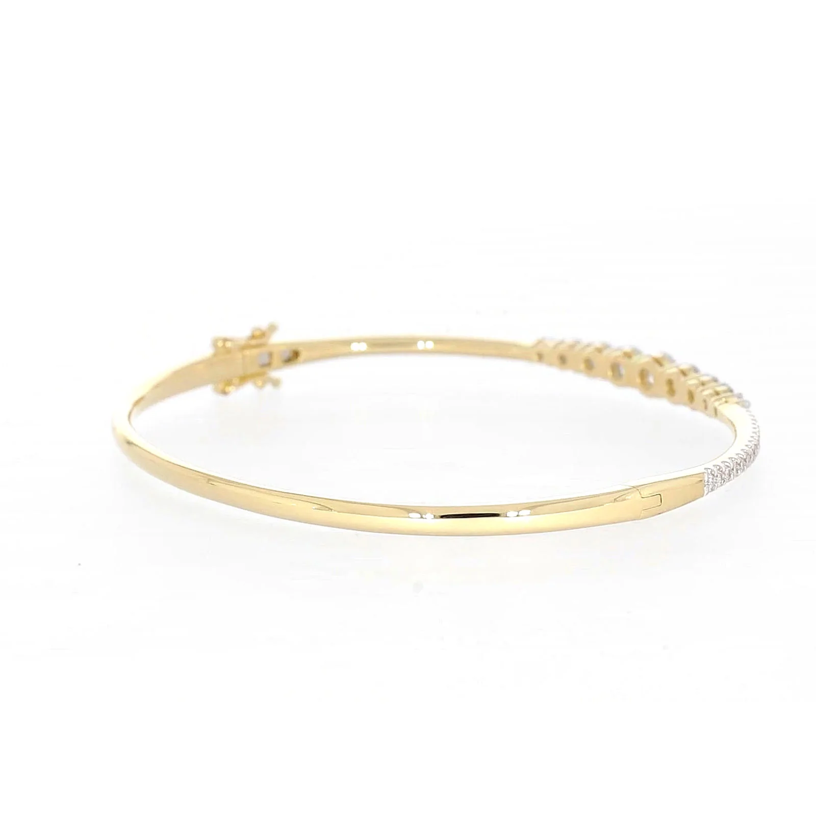Celebration 9ct Yellow Gold Round Brilliant Cut 2 Carat tw of Lab Grown Diamonds Bangle - Image 47
