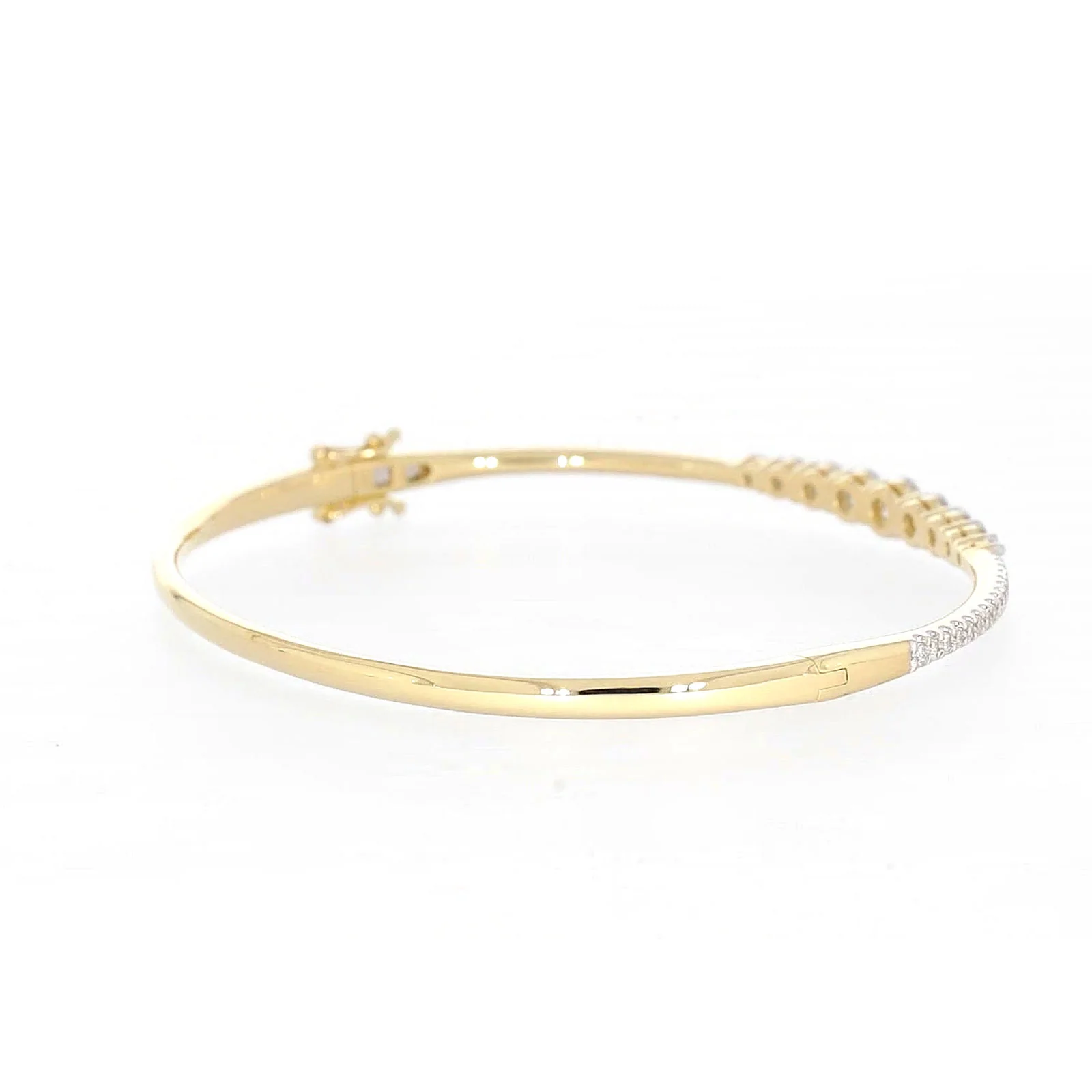 Celebration 9ct Yellow Gold Round Brilliant Cut 2 Carat tw of Lab Grown Diamonds Bangle - Image 48
