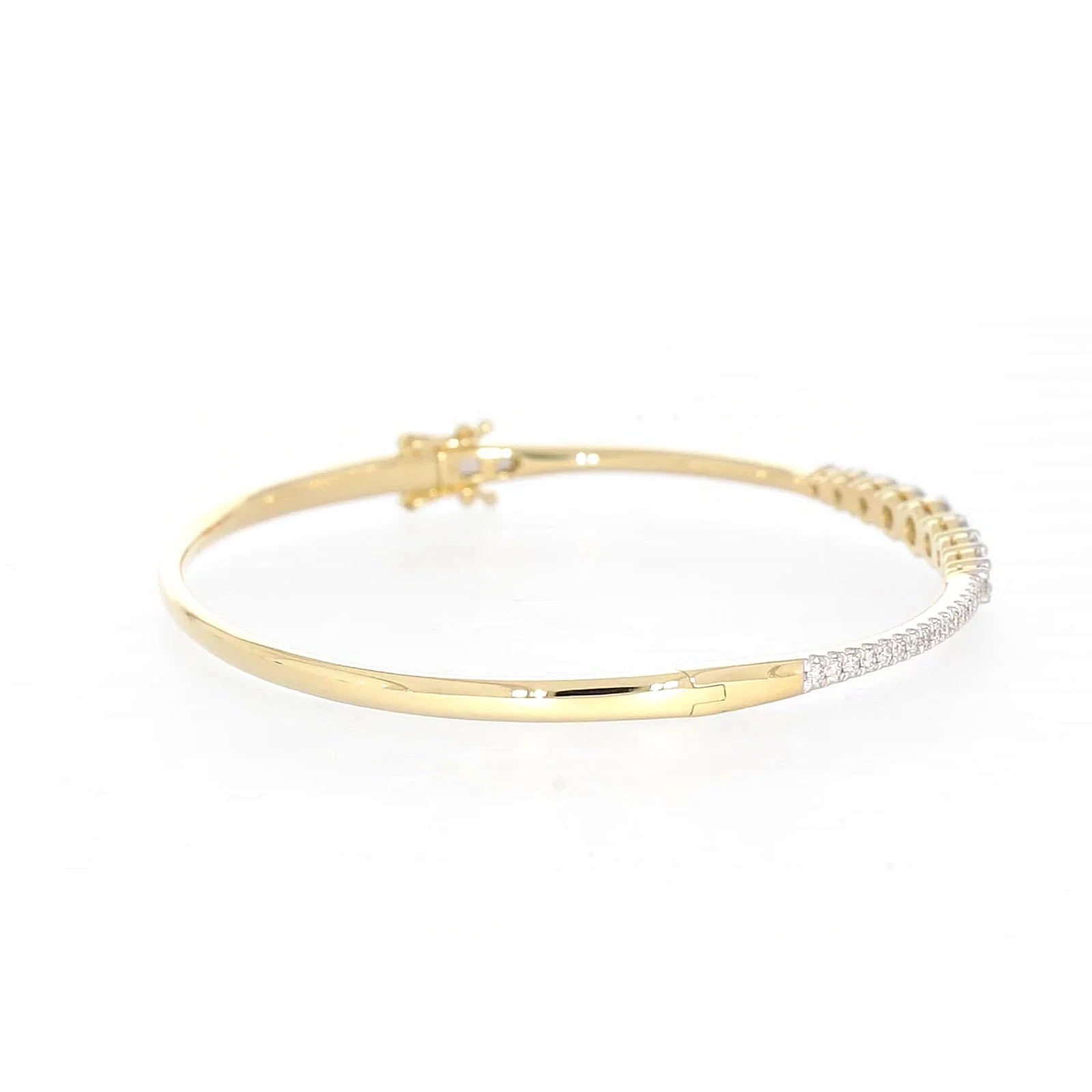 Celebration 9ct Yellow Gold Round Brilliant Cut 2 Carat tw of Lab Grown Diamonds Bangle - Image 51