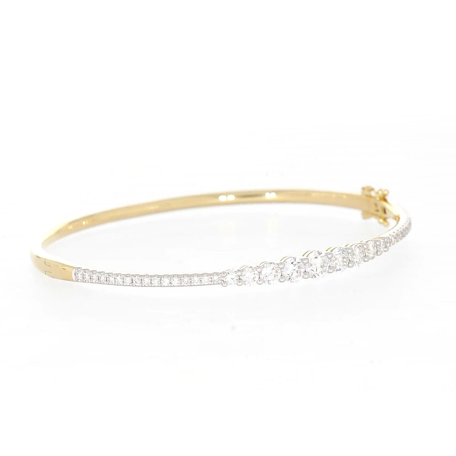 Celebration 9ct Yellow Gold Round Brilliant Cut 2 Carat tw of Lab Grown Diamonds Bangle - Image 66