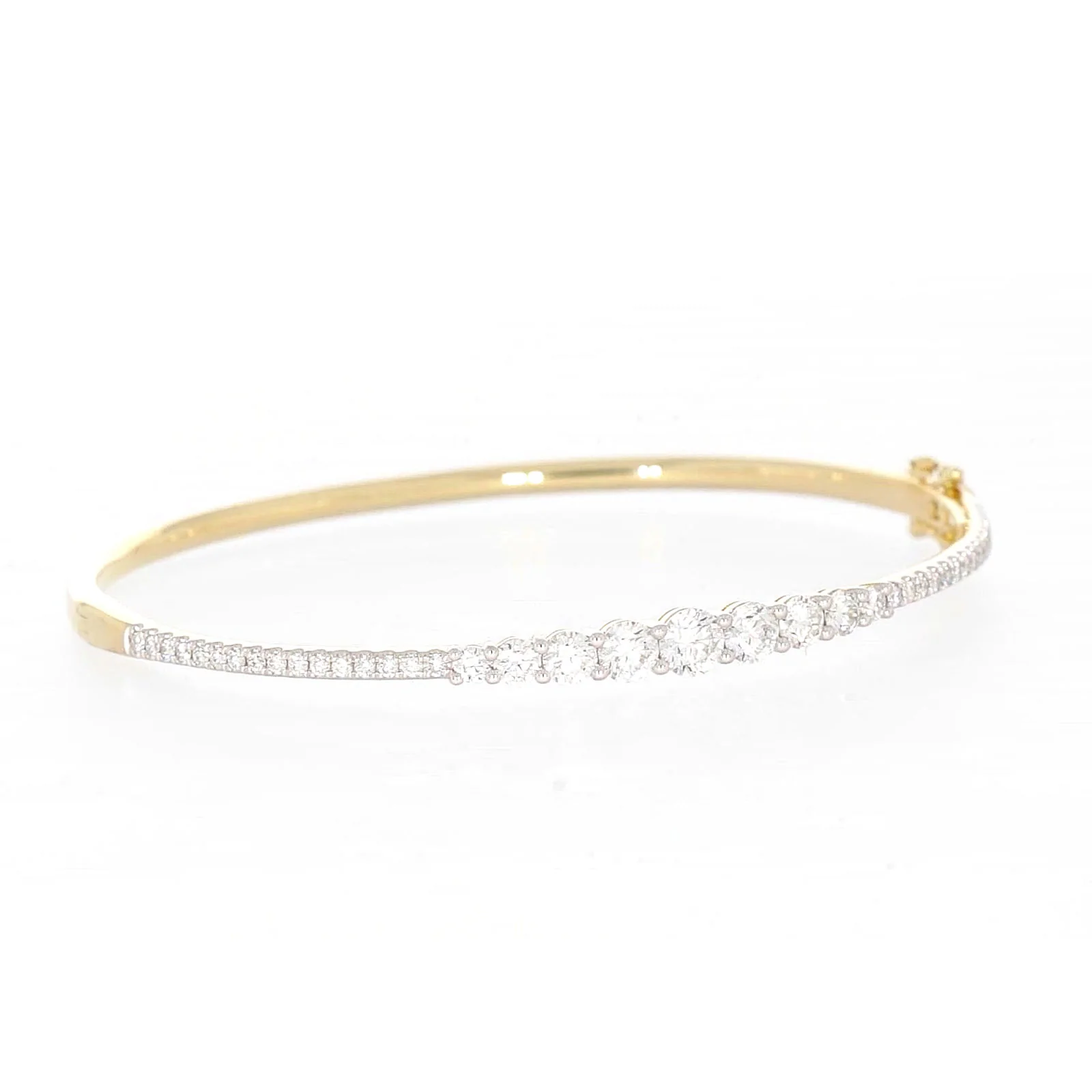 Celebration 9ct Yellow Gold Round Brilliant Cut 2 Carat tw of Lab Grown Diamonds Bangle - Image 68