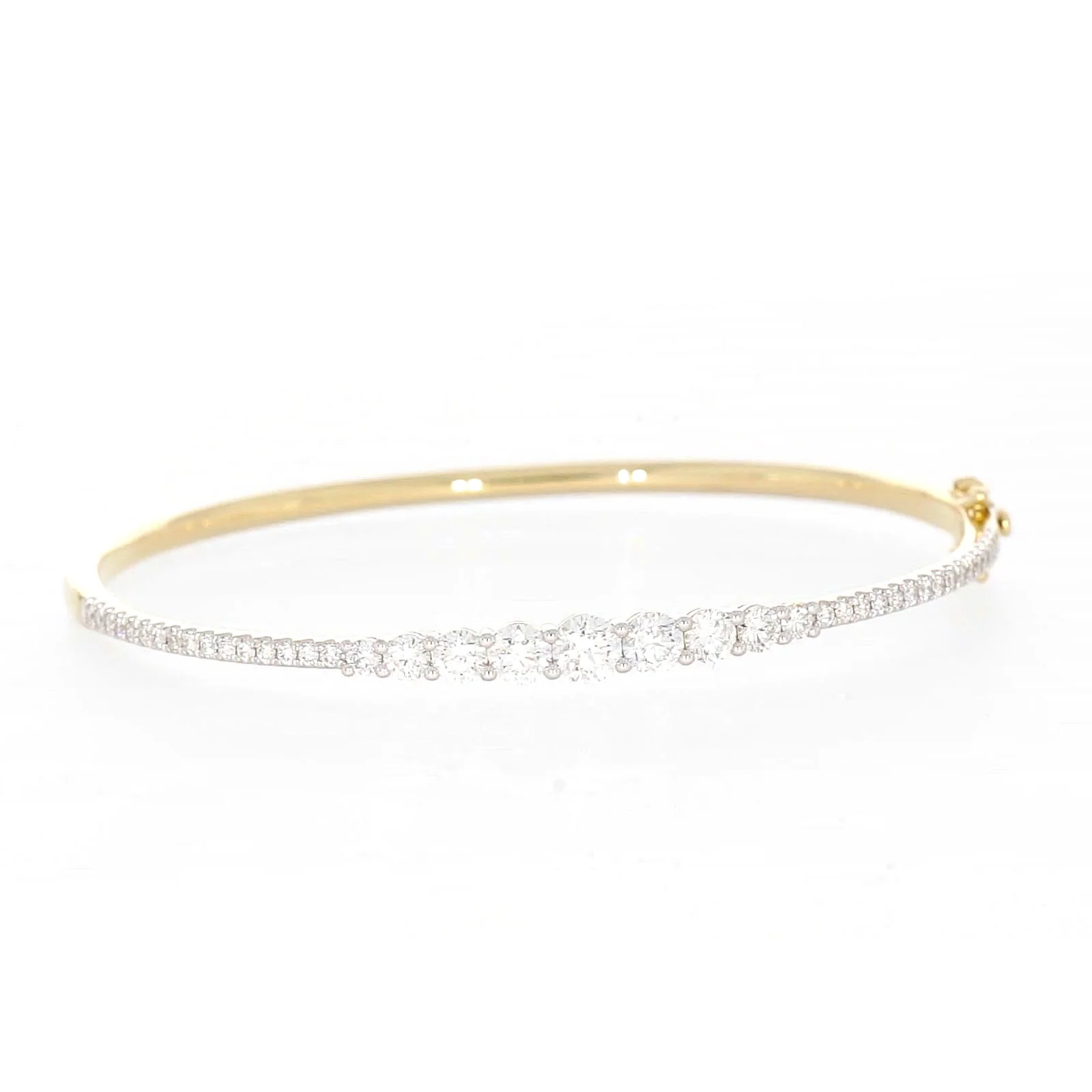 Celebration 9ct Yellow Gold Round Brilliant Cut 2 Carat tw of Lab Grown Diamonds Bangle - Image 71