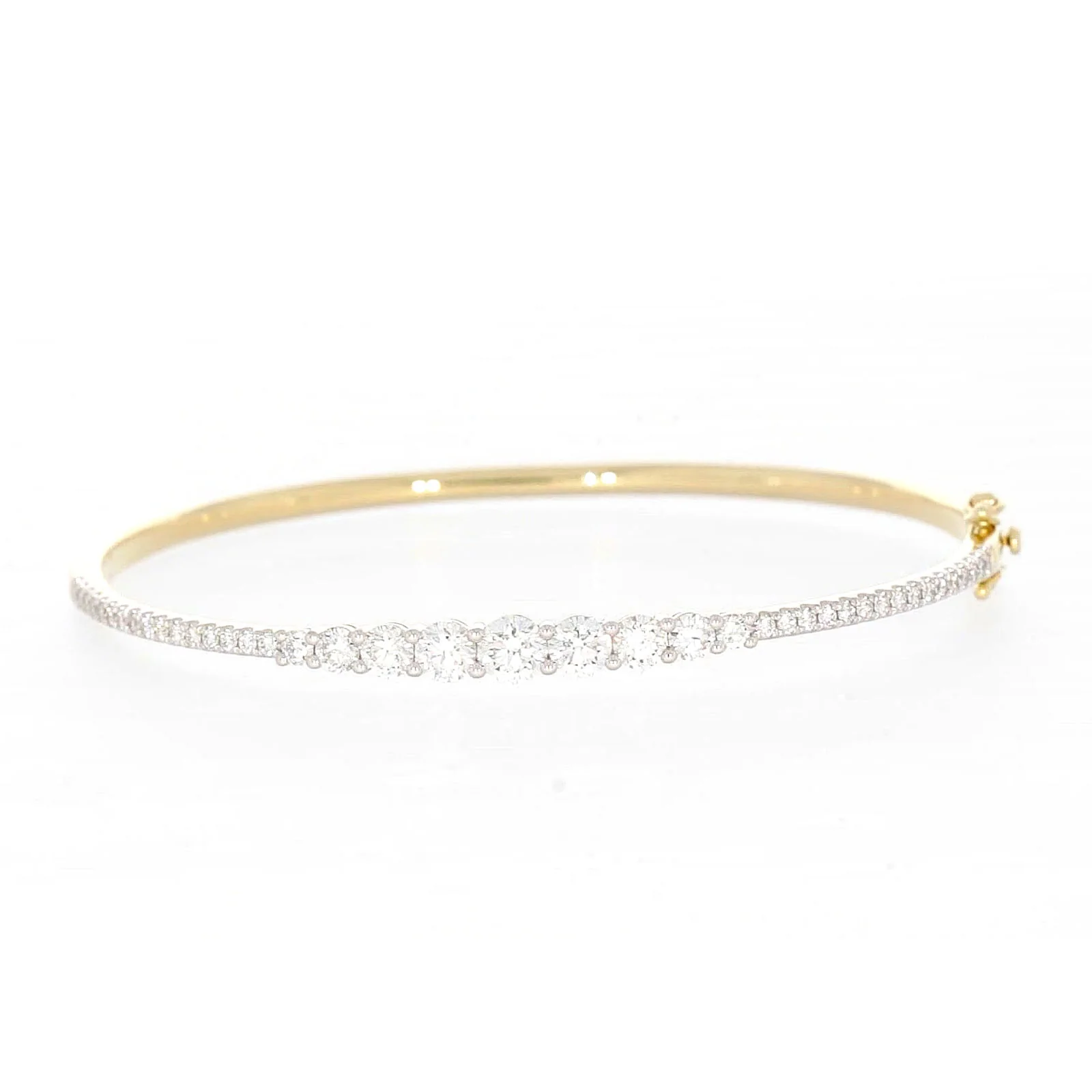 Celebration 9ct Yellow Gold Round Brilliant Cut 2 Carat tw of Lab Grown Diamonds Bangle - Image 73
