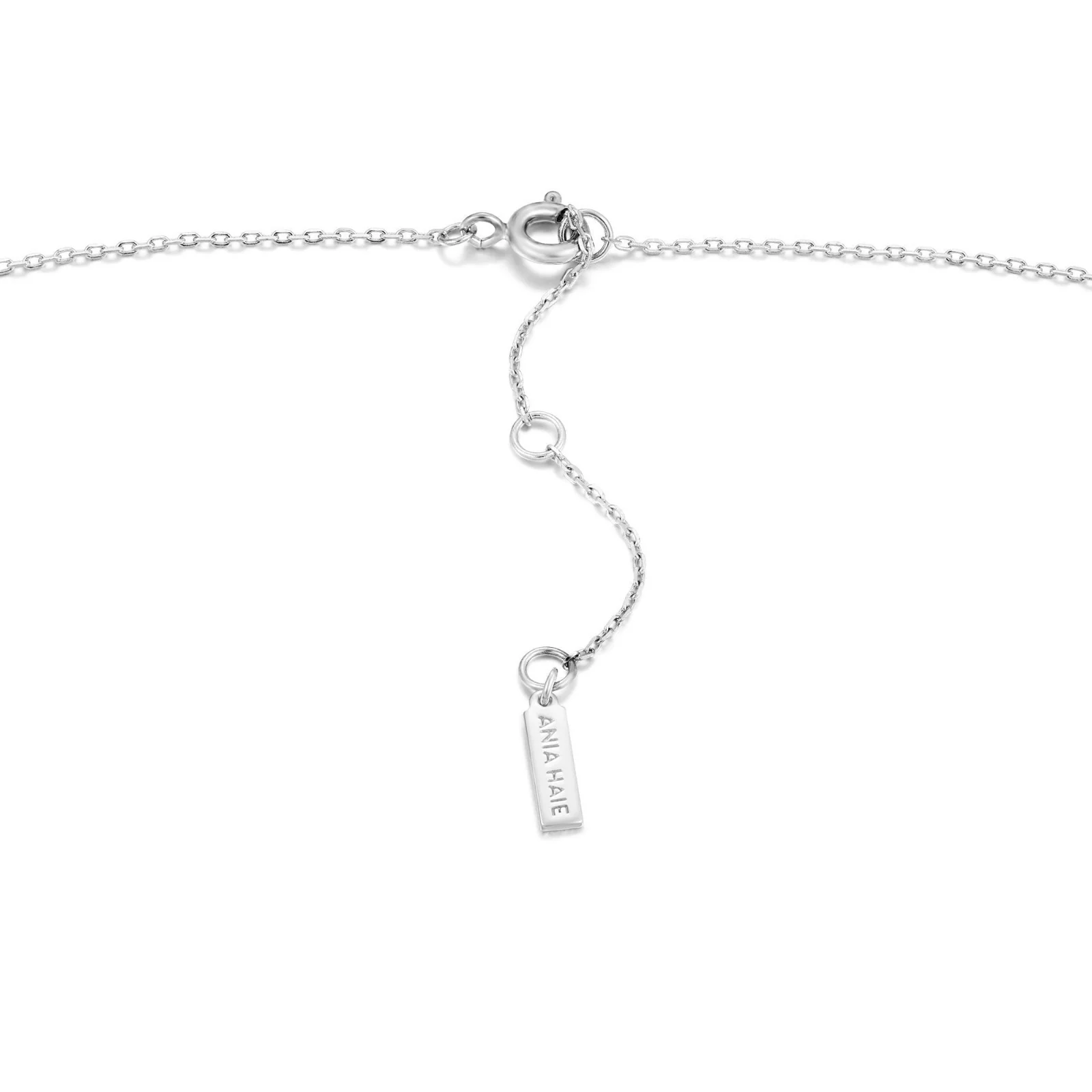Ania Haie Sterling Silver Tidal Turquoise Crescent Link Necklace - Image 3