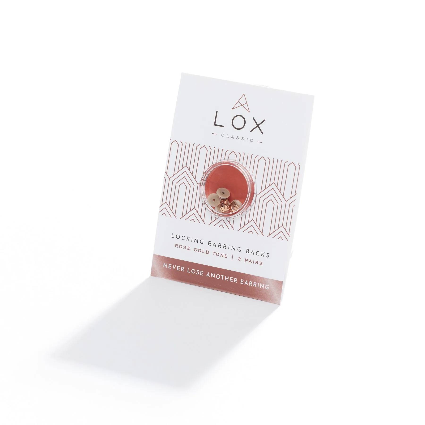 LOX Secure Earring Backs 2 Pair Pack Rose Gold Tone - Image 2