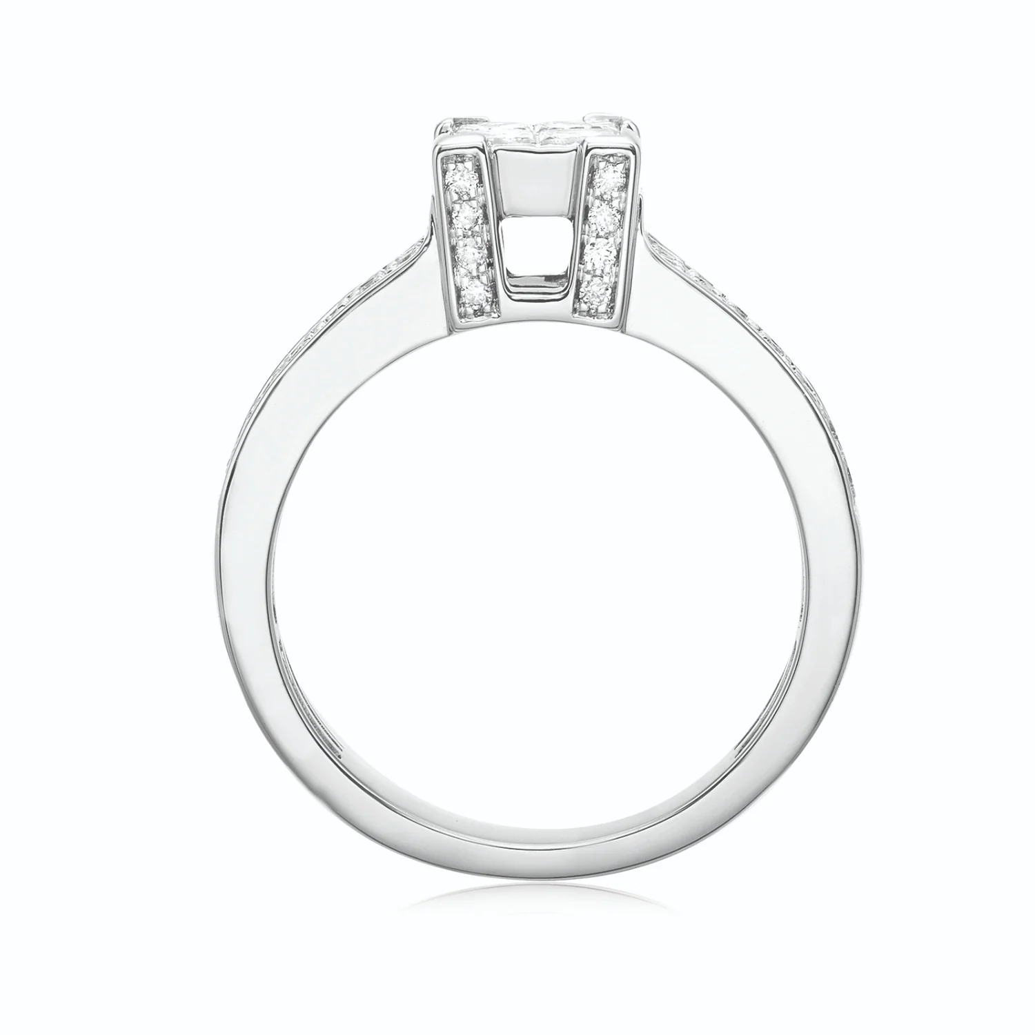 New York 14ct White Gold with Princess Cut 0.70 CARAT tw of Diamonds Engagement Ring - Image 2