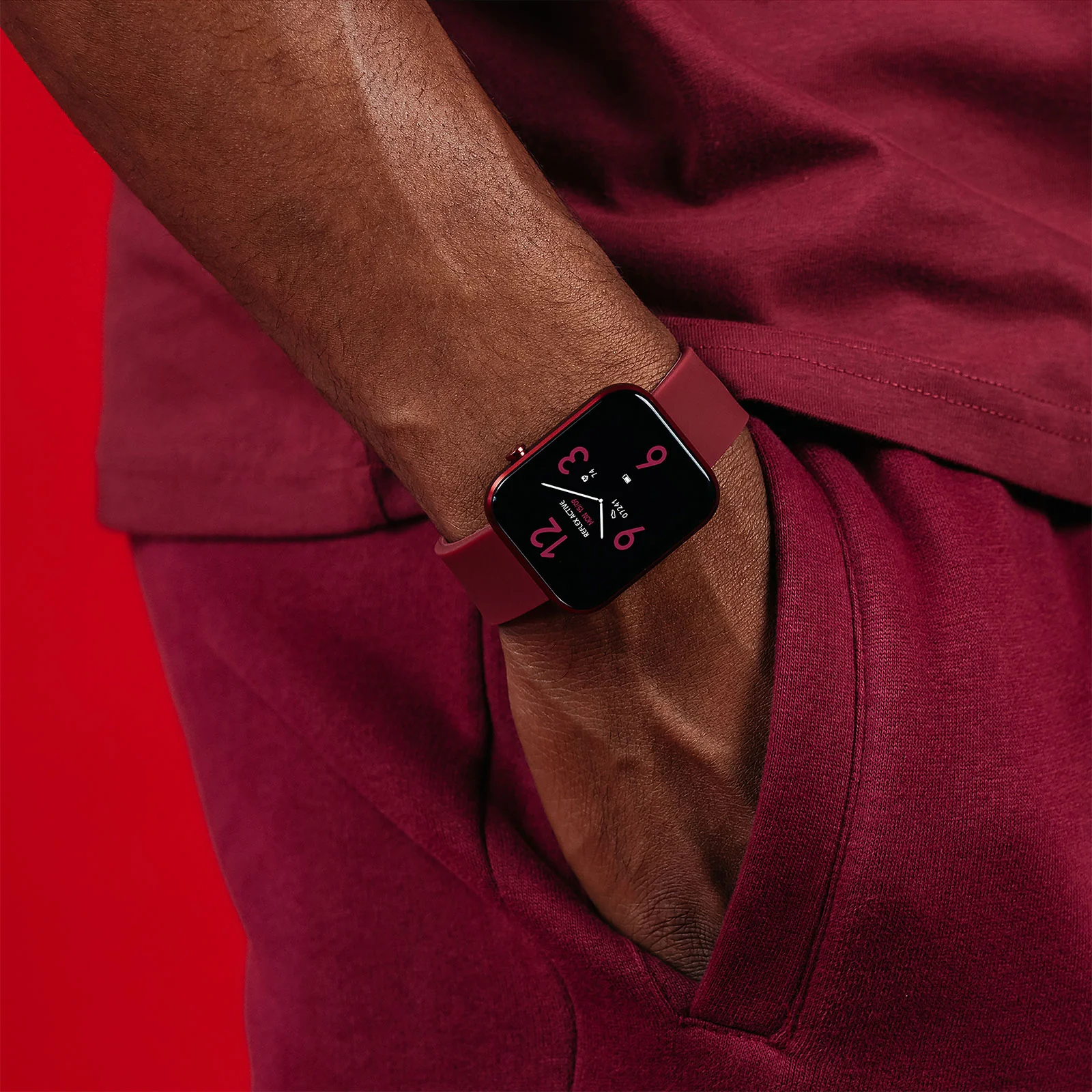 Reflex Active Series 12 Berry Red Multi-Function Smart Watch RA12-2158 - Image 4