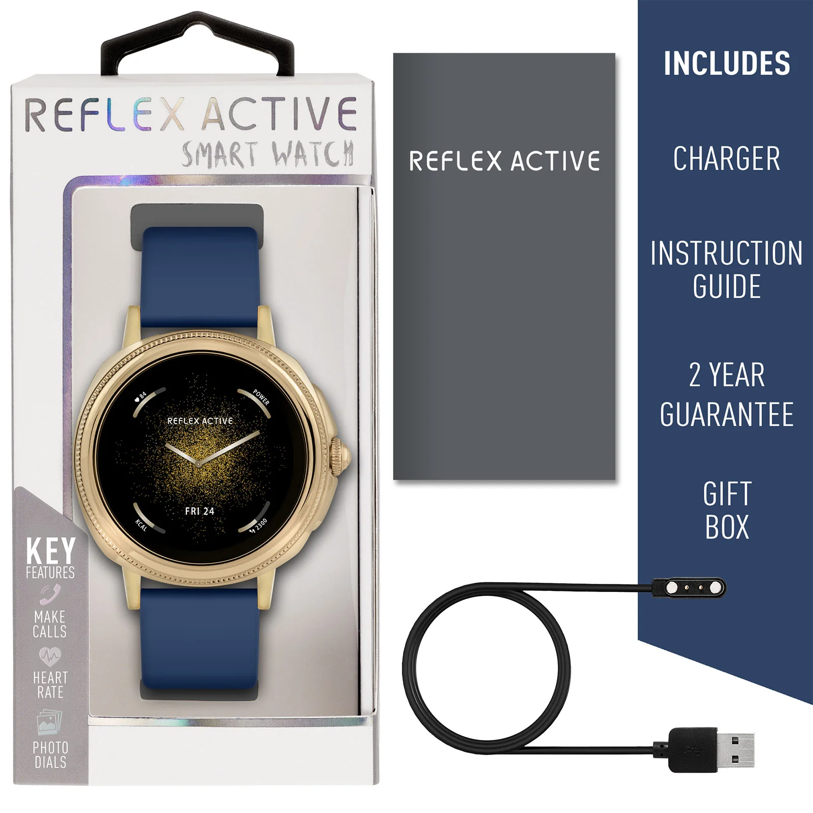 Reflex Active Series 25 Navy Smart Watch RA25-2178 - Image 6