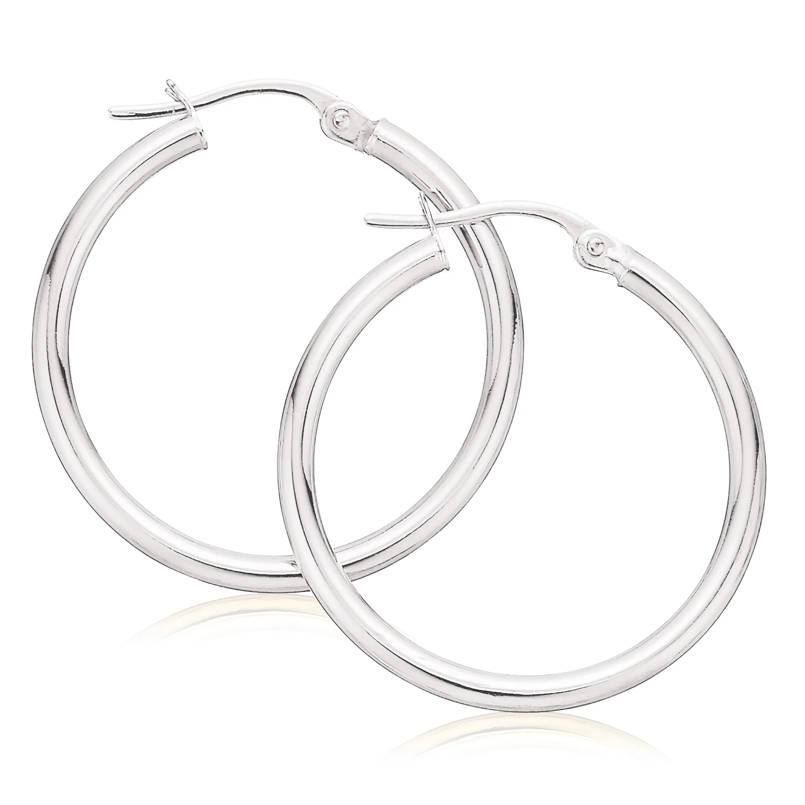 Sterling Silver 20x3mm Round Hoop Earrings