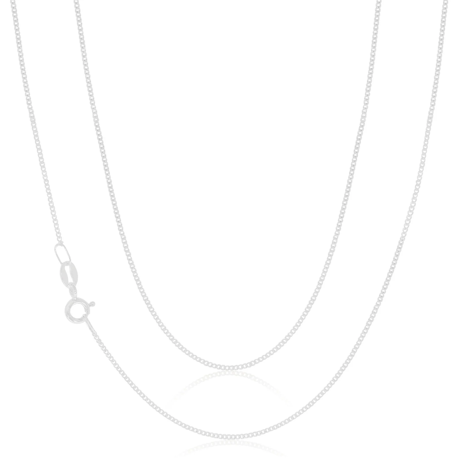 Sterling Silver 50cm Diamond Cut Curb Chain