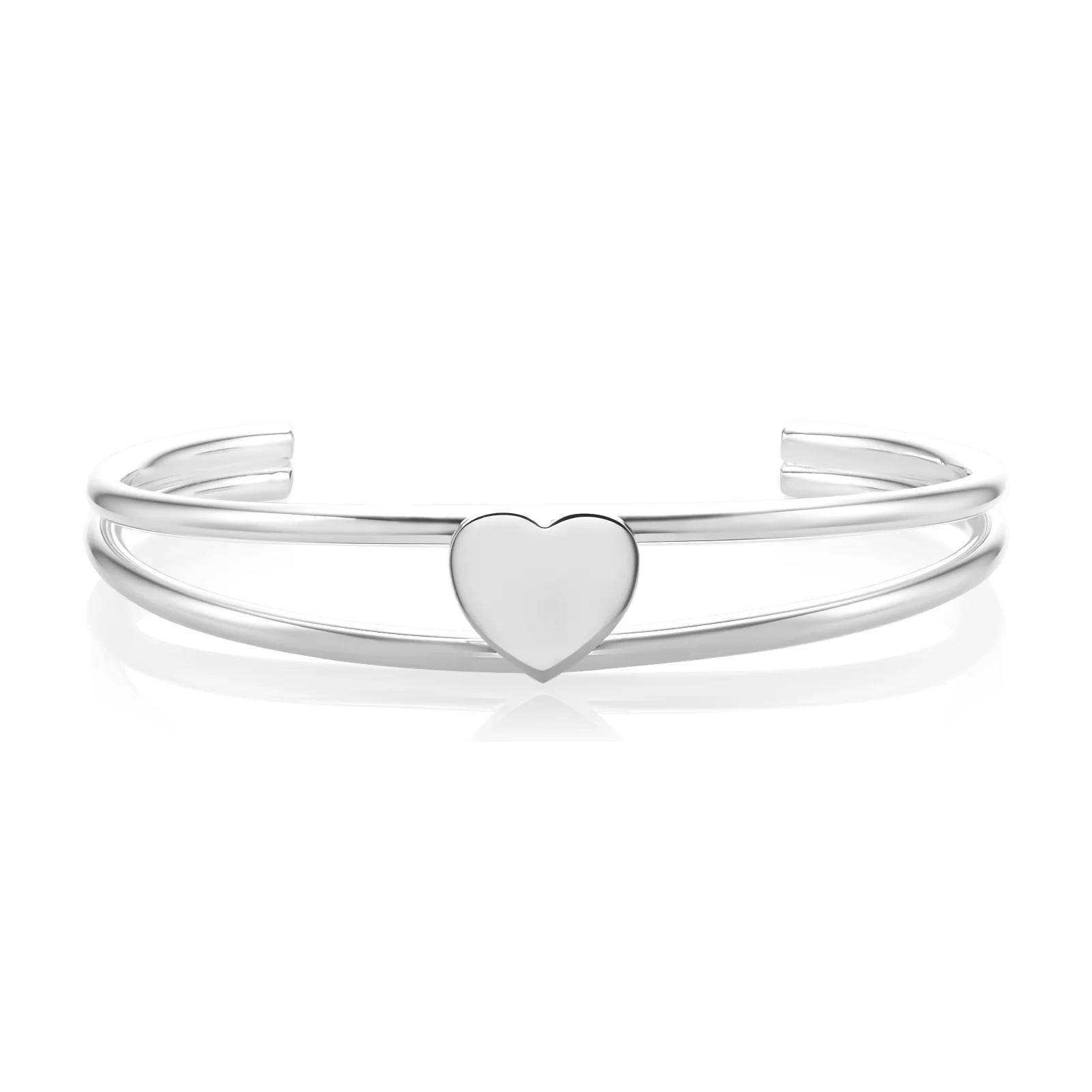 Sterling Silver Heart Bangle