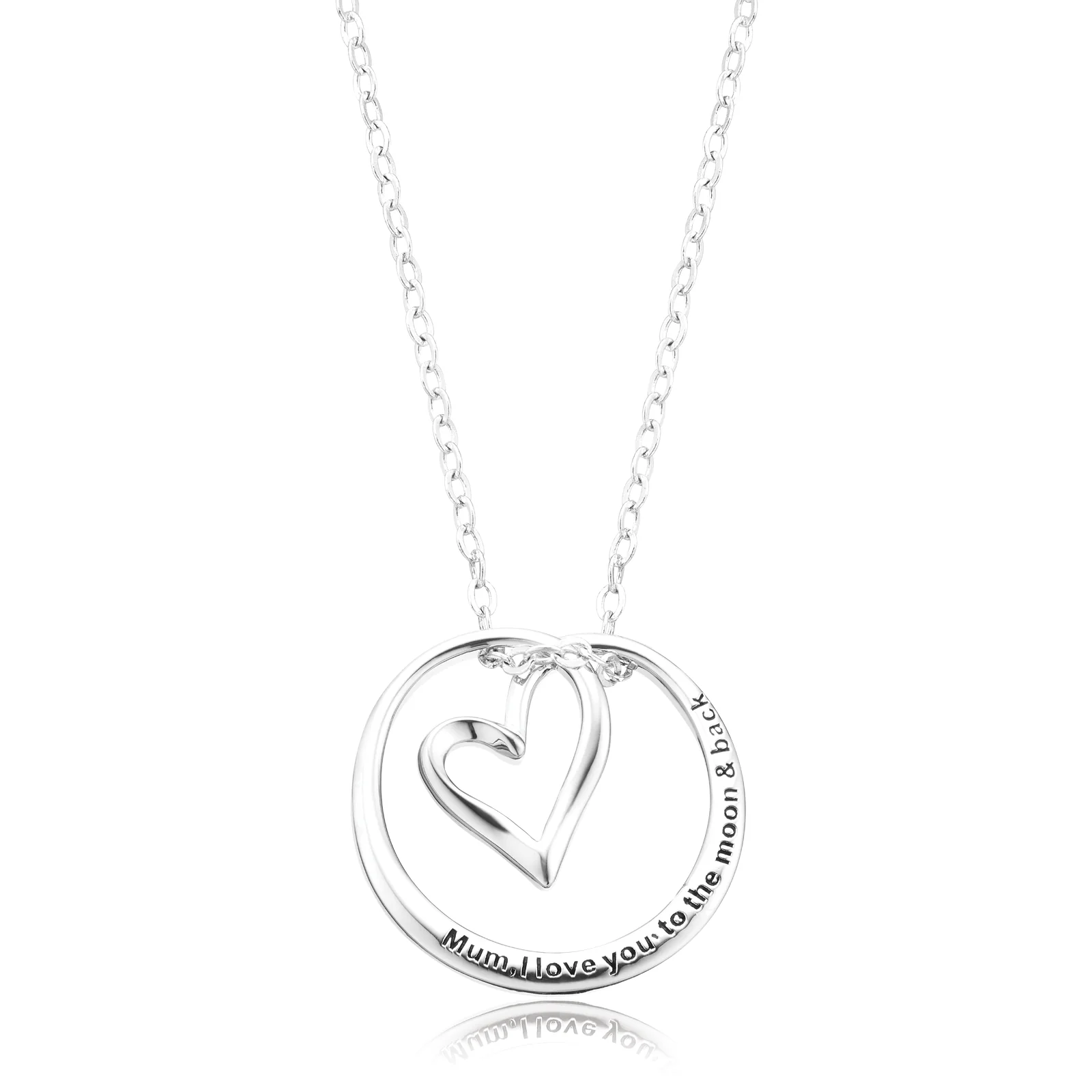 Sterling Silver Mum Heart Pendant