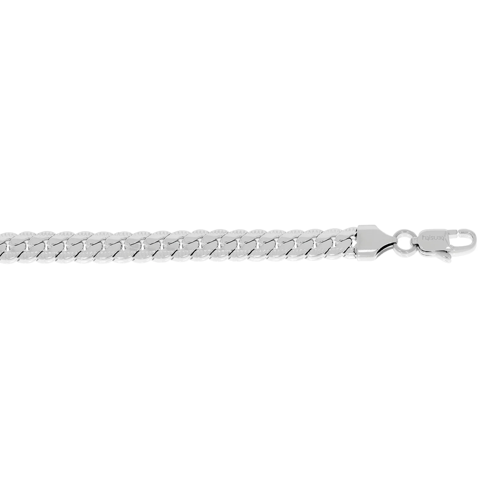 Tensity Stainless Steel 55cm Silver Tone Curb Chain - Image 2