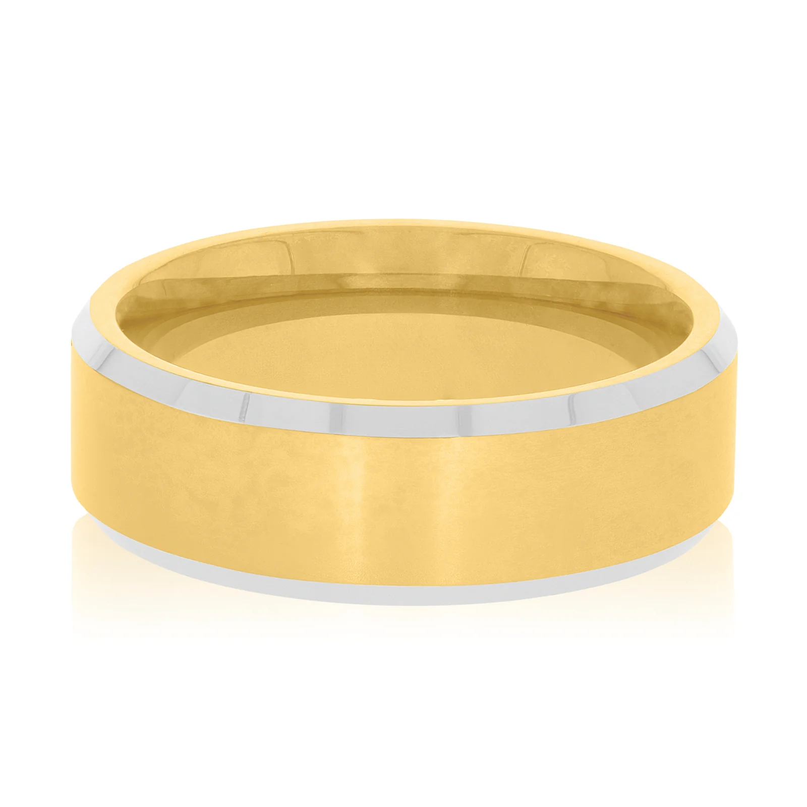 Tensity Tungsten Gold and Silver Mens Ring